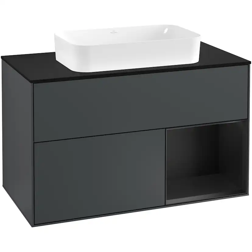 Tvättställsskåp Villeroy & Boch Finion med 2 Lådor Hylla och Bänkskiva för Fristående Tvättställ