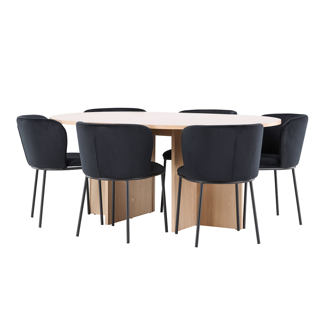 Spisegruppe Venture Home Strada Ø120 cm med 6st Edina Spisestoler