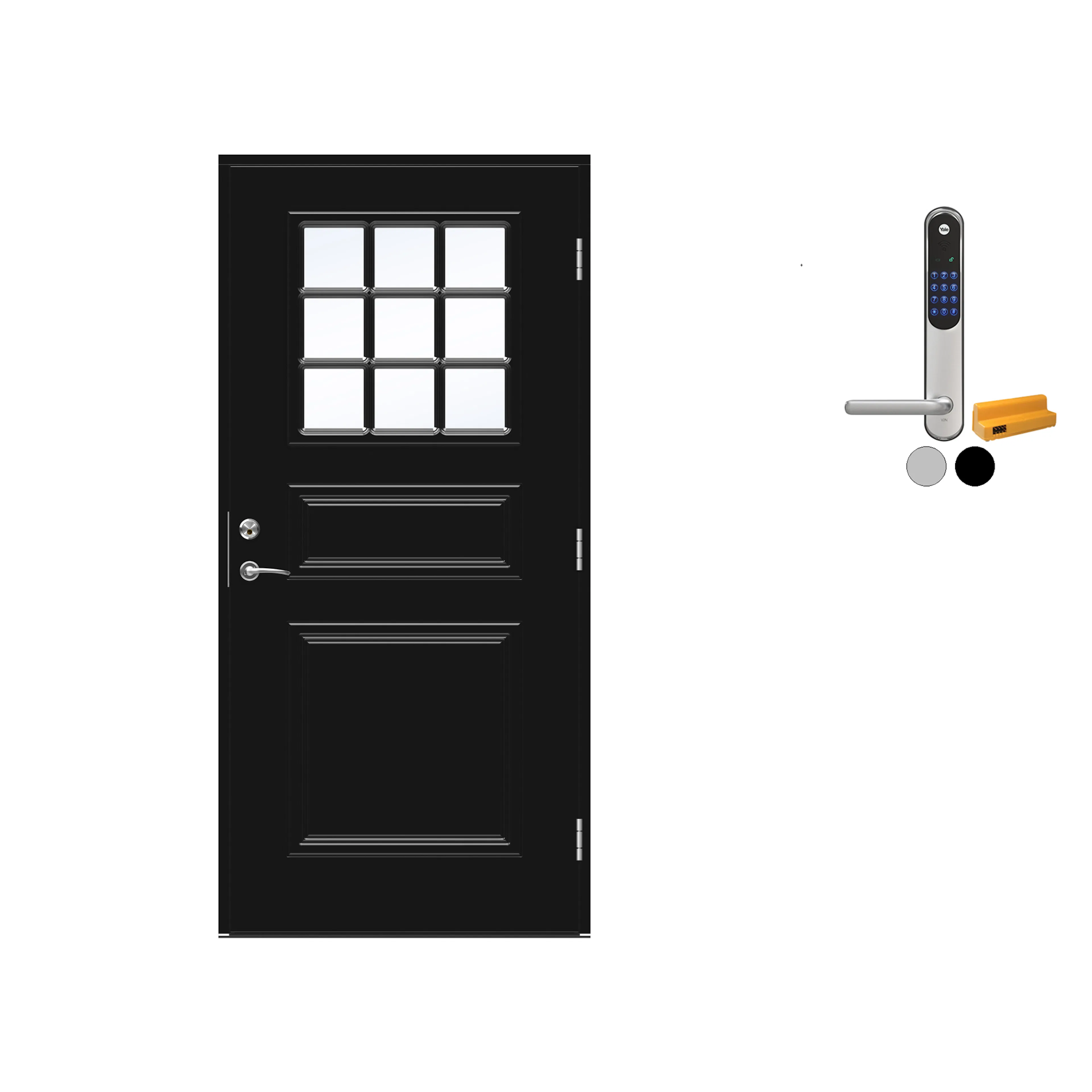 Ytterdør Swedoor Advance-Line Classic Ives med Yale Doorman Classic Home