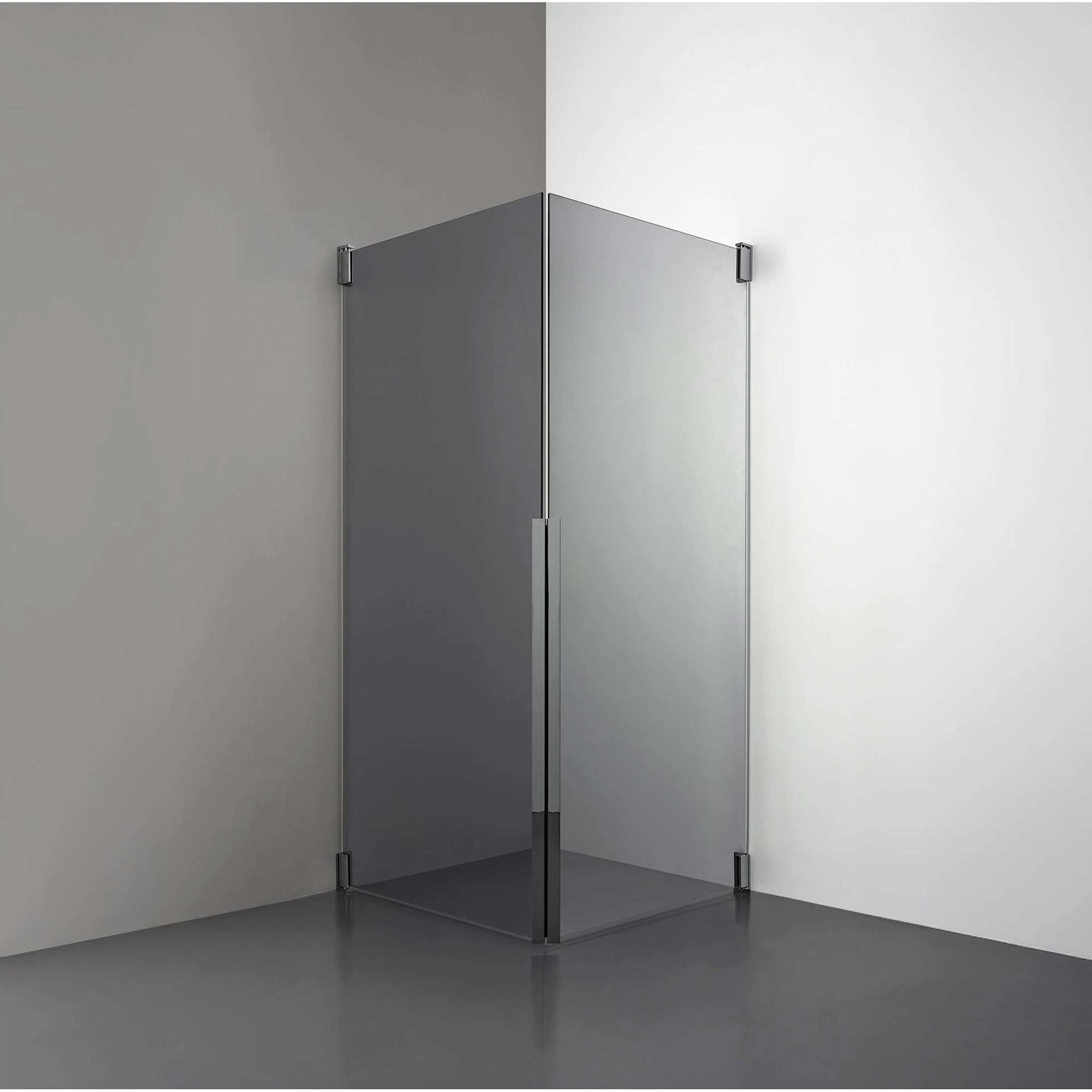 Duschhörn Rooh R2 Dörr+Dörr 700x900, Röktonat, Black Chrome