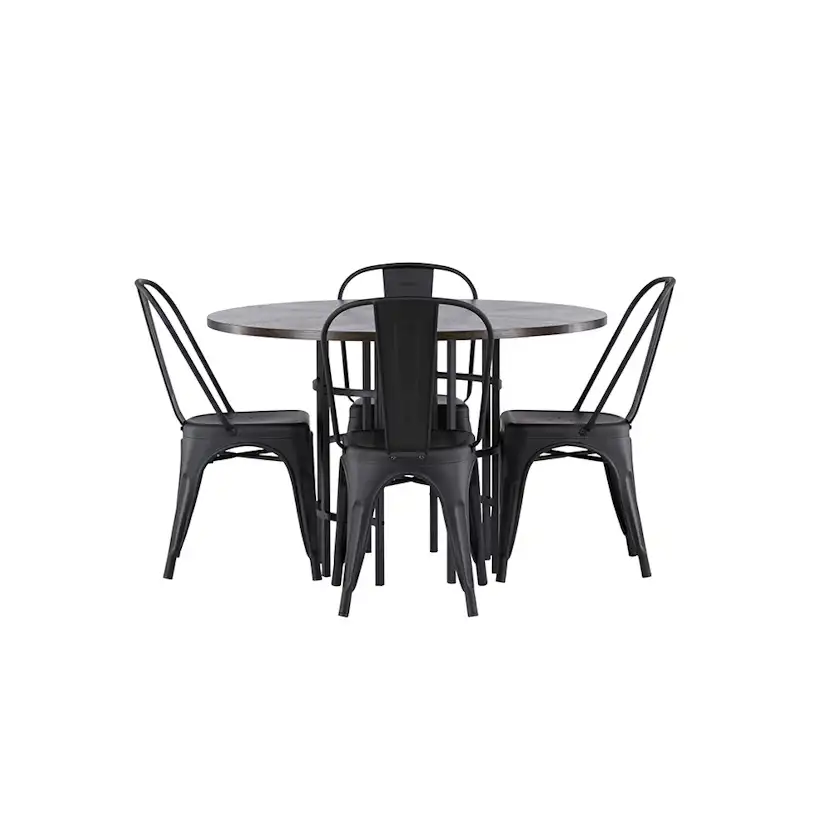 Spisegruppe Venture Home Copenhagen Ø 115 cm med 4 Tempe Stoler