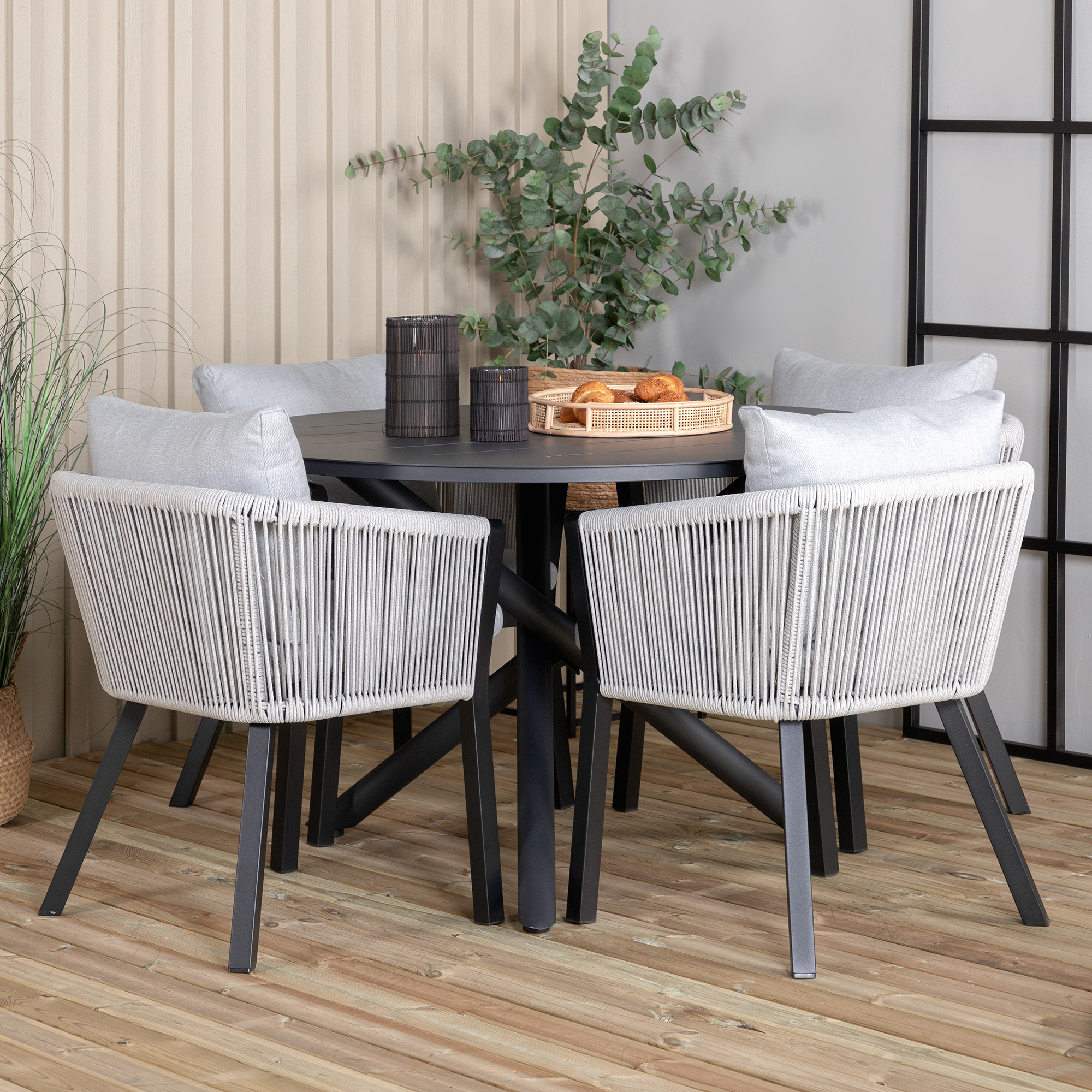 Spisegruppe Venture Home Alma med 4 Virya Stoler