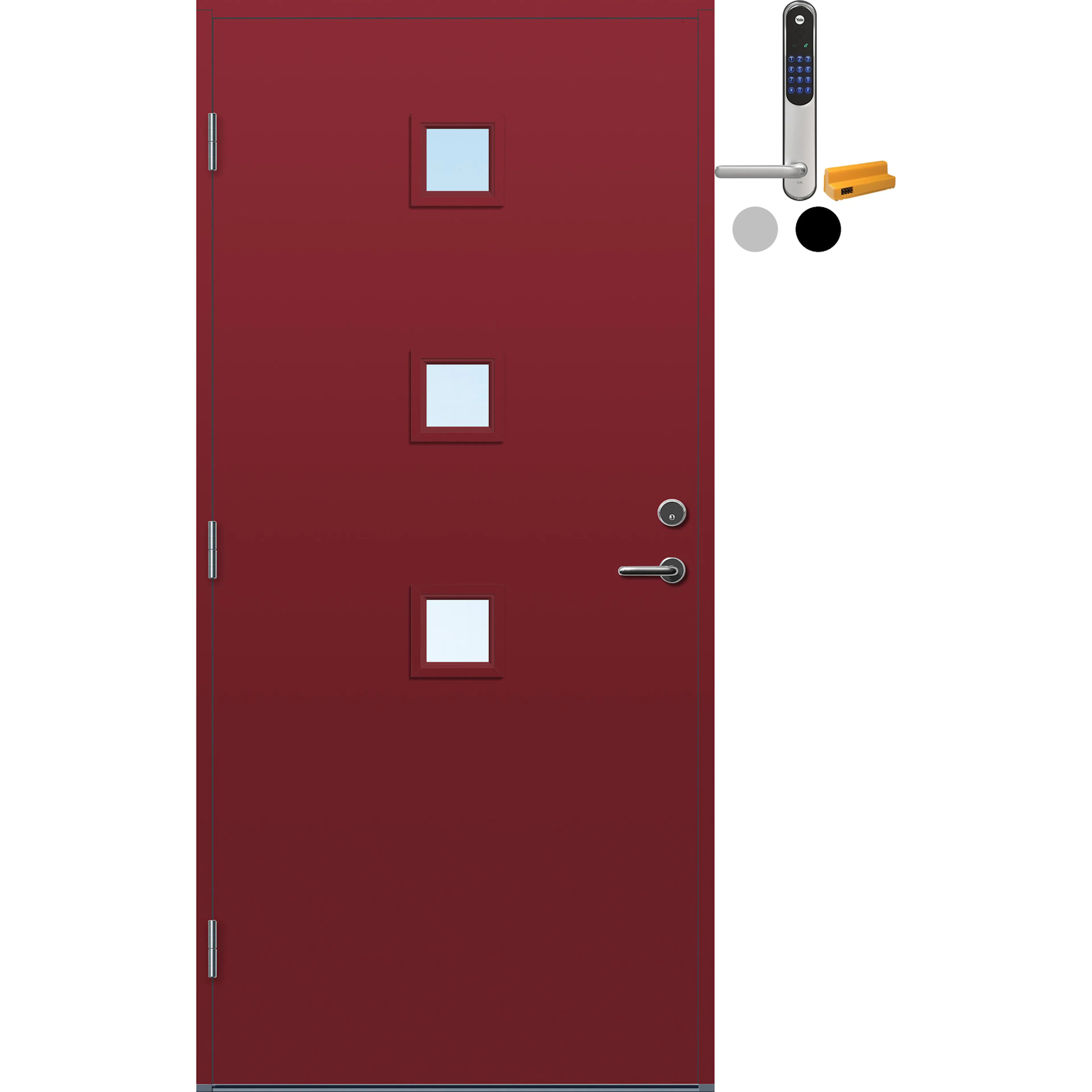 Ytterdør Bygg1 Selje med Yale Doorman Classic Home