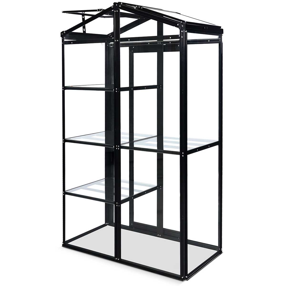 Drivhus Metalcraft 111x61x170 cm Sort Rektangulær