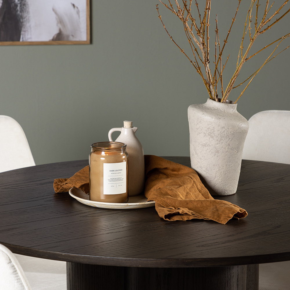Spisegruppe Venture Home Olivia Ø110 cm med 4 stk Rosie Stoler