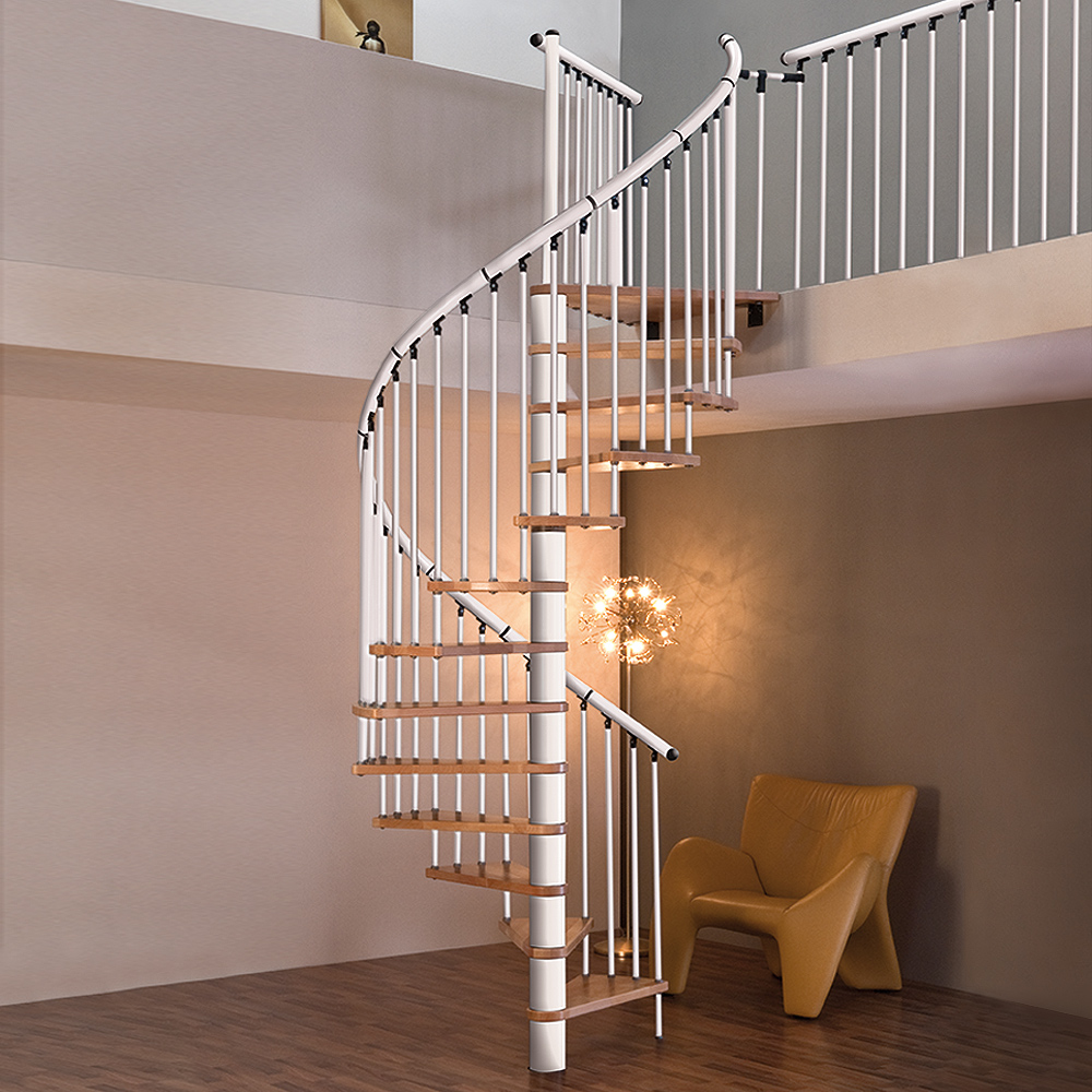 Spiraltrapp Byggera Euro Design Hvit