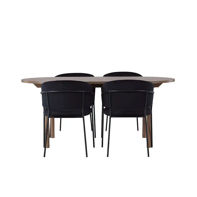 Spisegruppe Venture Home Andy Ø120 cm med 4st Selma Spisestoler
