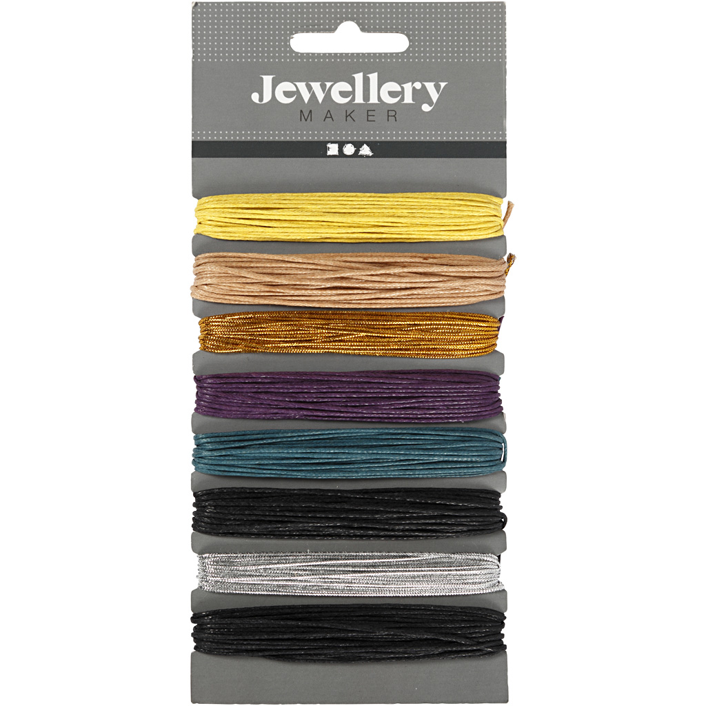 Bomullssnor Creativ Company Ass Farger Tykkelse 1 mm 8x5 m/1 Pk