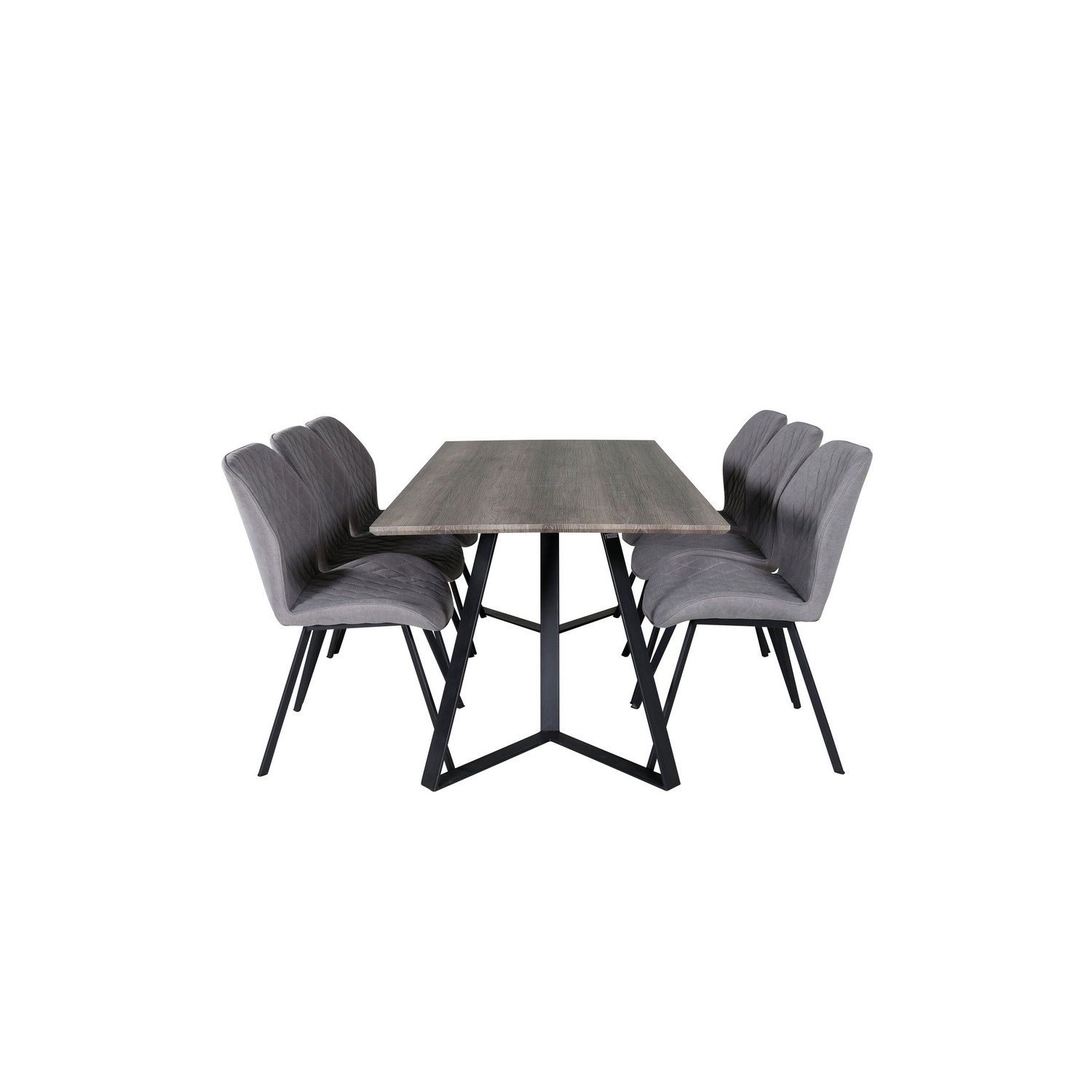 Spisegruppe Venture Home Madde med 6 Geneva Stoler