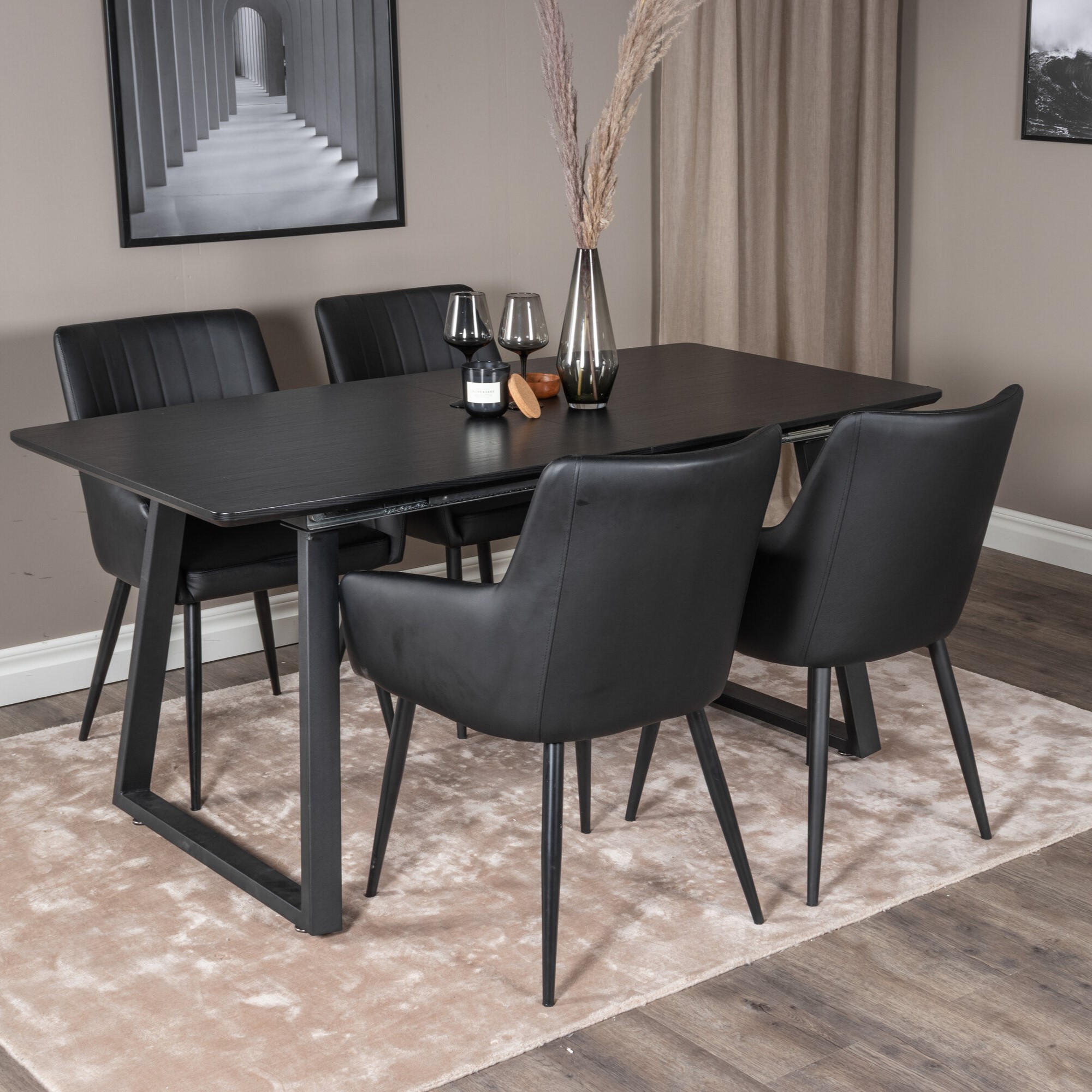 Spisegruppe Venture Home Inca med 4stk Comfort Stoler
