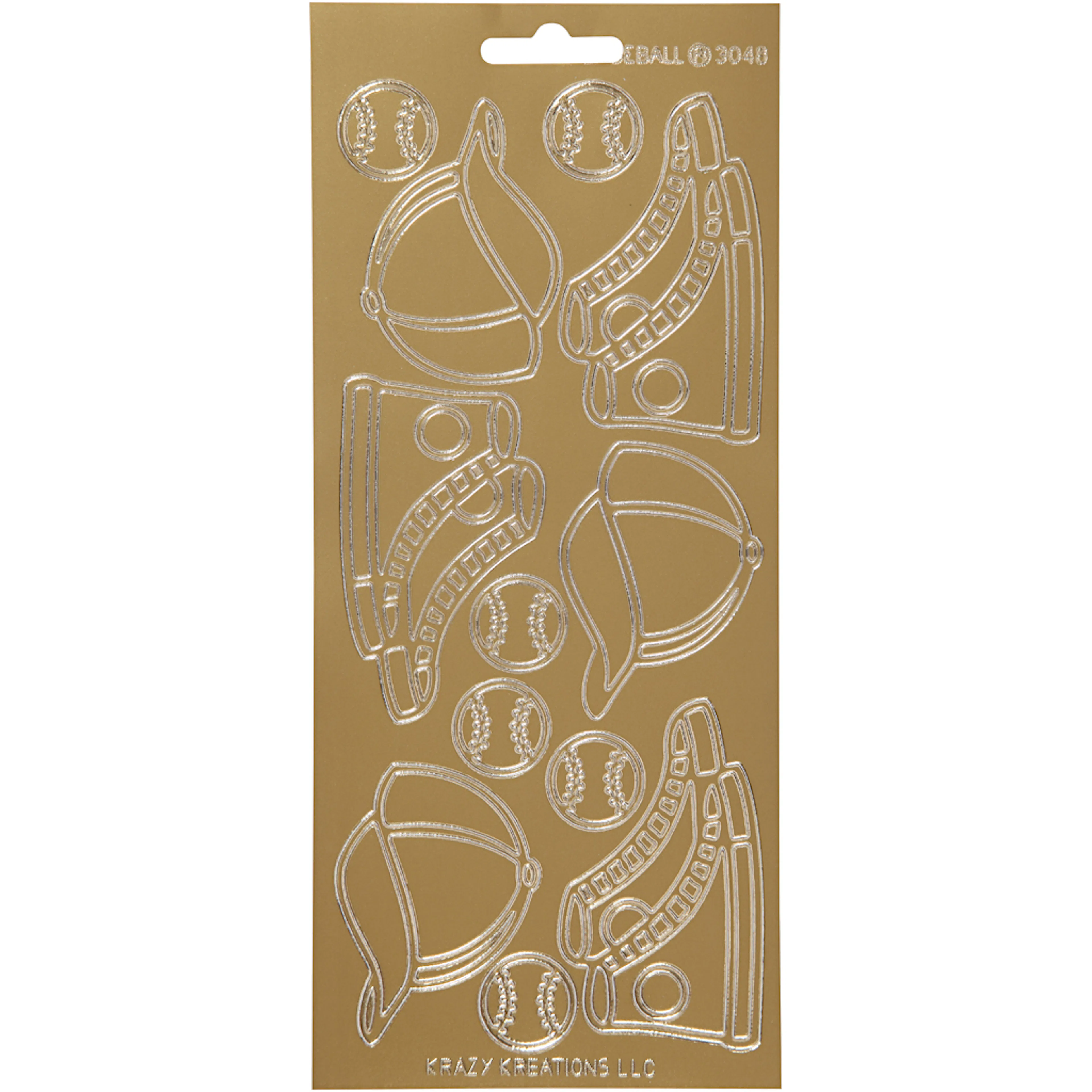 Stickers, guld, sport, 10x23 cm, 1 ark Guld
