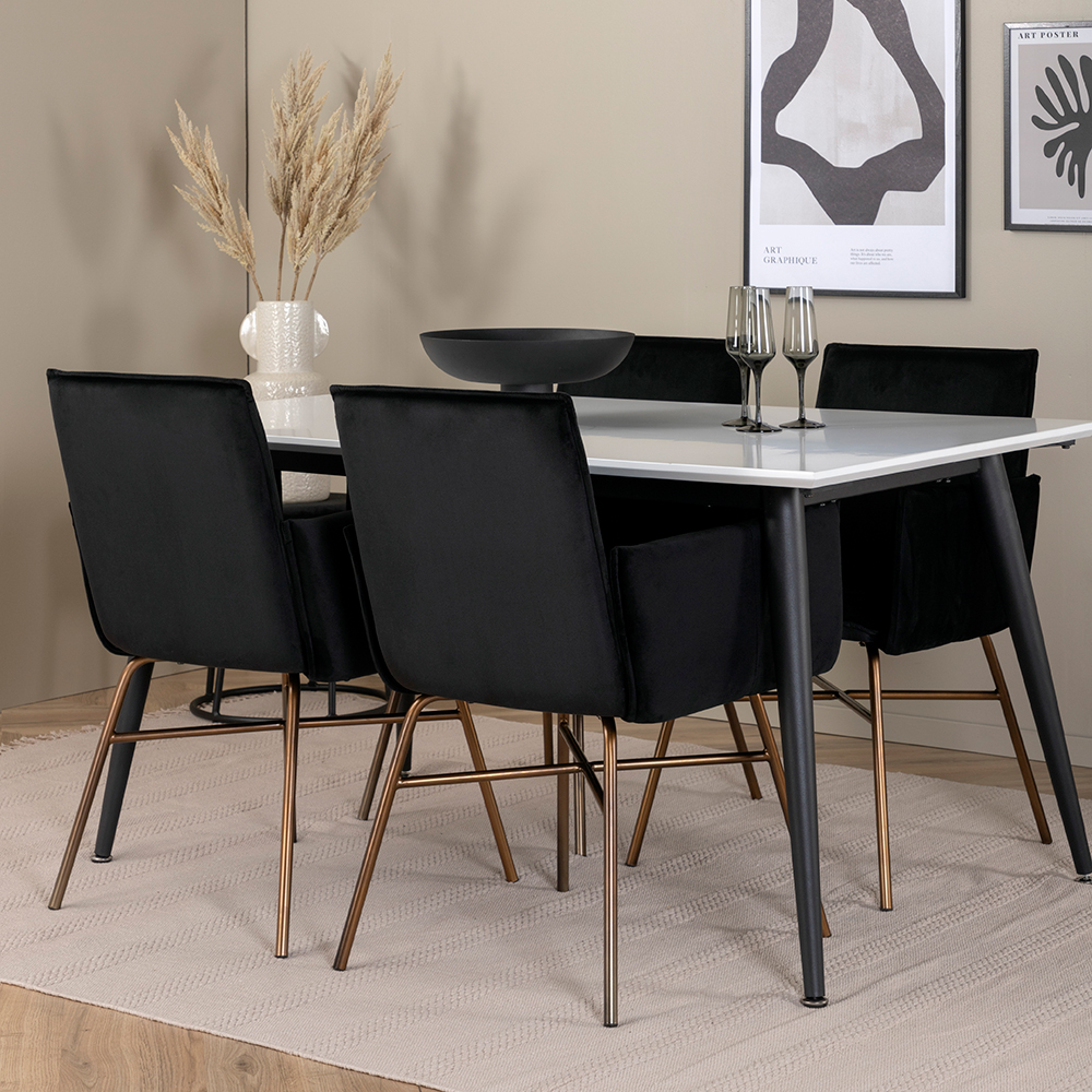 Spisegruppe Venture Home Jolie med 4 Annika Stoler