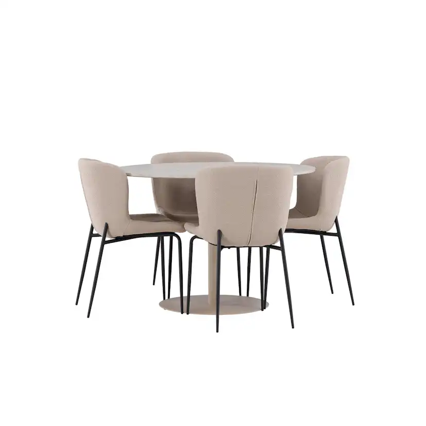 Spisegruppe Venture Home Lycke Ø110 med 4 stk Modesto Stoler