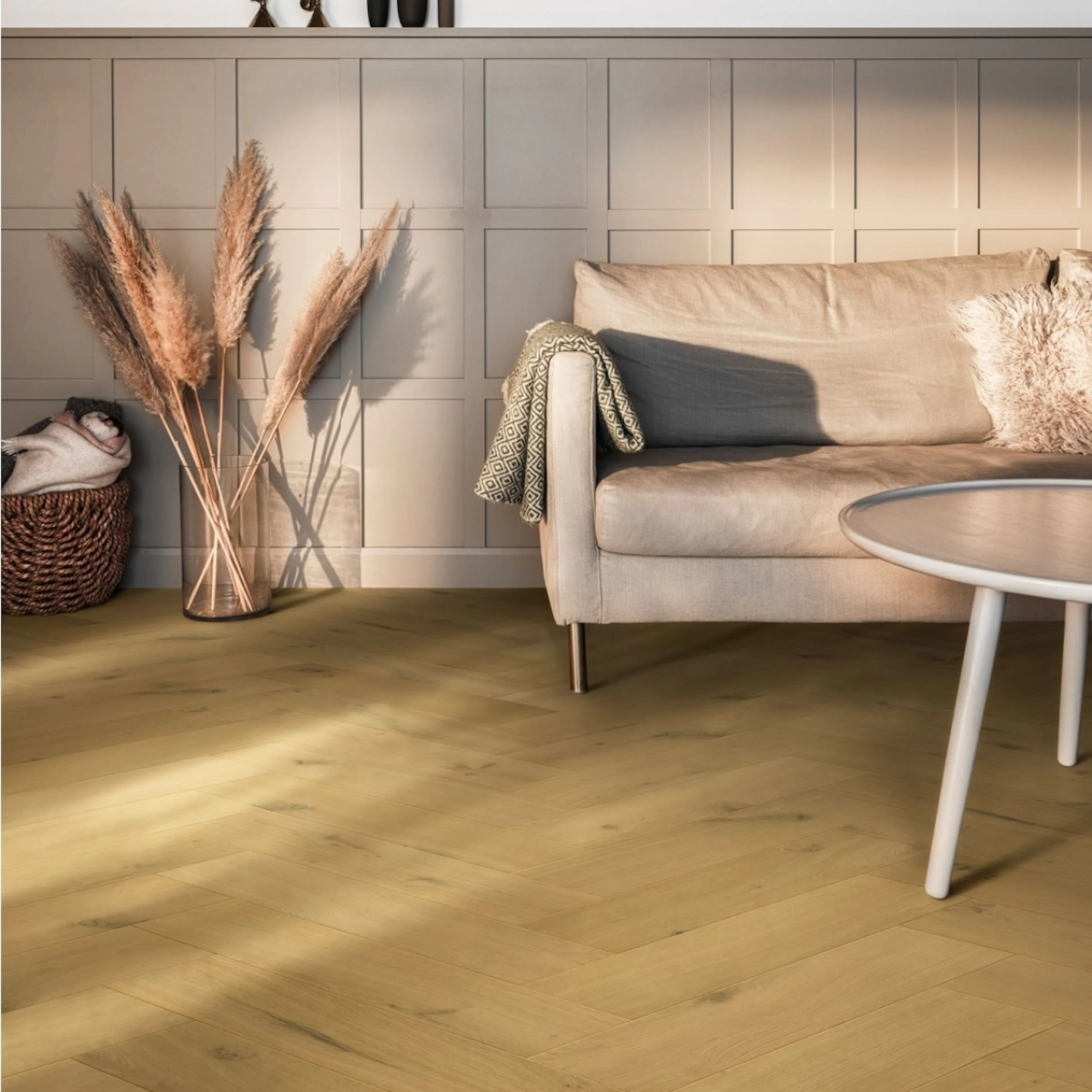 Parkett Pergo Saltholm Vanilla Herringbone Oak