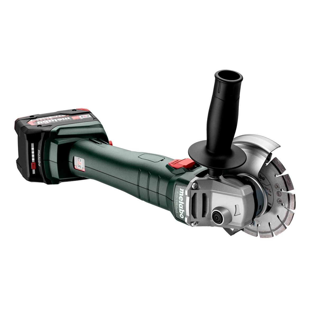 Vinkelsliper Metabo W18 L 9-125 Quick S CB uten Batteri og Lader