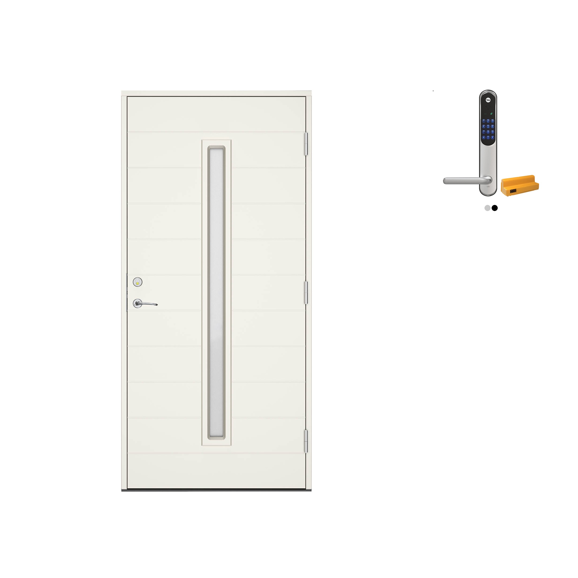 Ytterdør Swedoor Clever-Line+ Mols med Yale Doorman Classic Home
