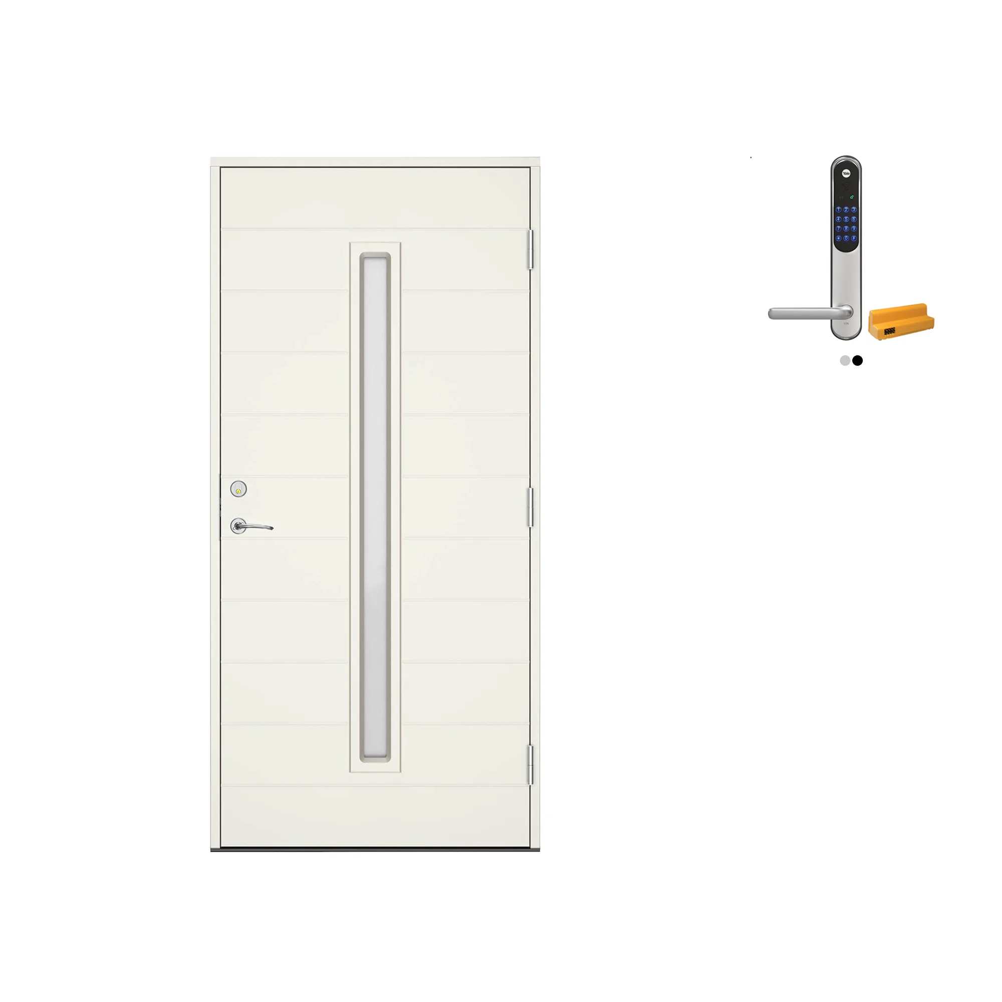 Ytterdør Swedoor Clever-Line+ Mols med Yale Doorman Classic Home