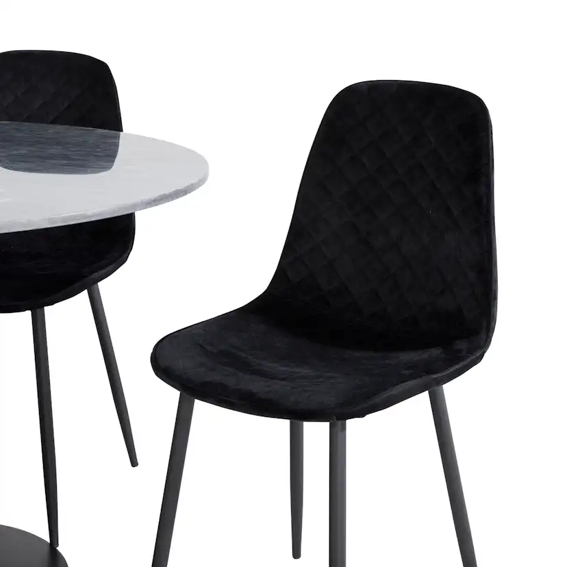 Spisegruppe Venture Home Estelle med 4 Phoi Stoler Fløyel