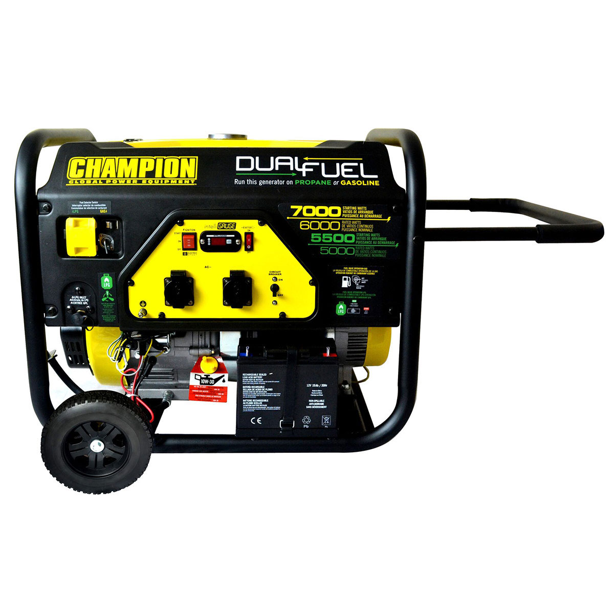 Strømaggregat Champion Generators CPG7500E2 7kW 1-fas Dual Fuel