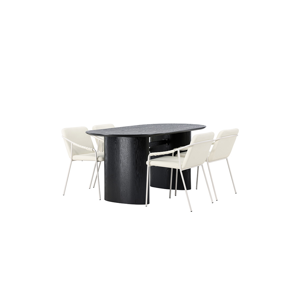 Spisegruppe Venture Home Isolde med 4 stk Tvist Stoler