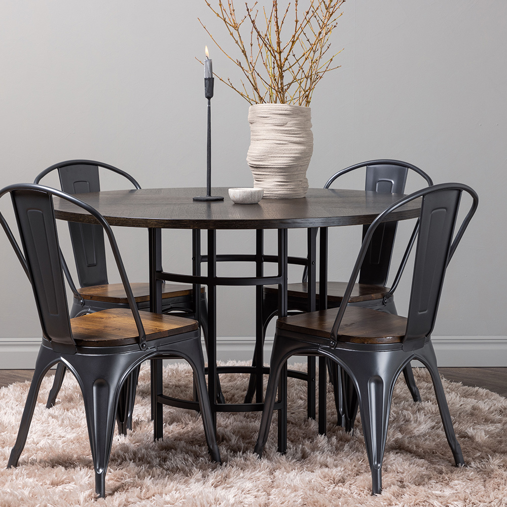 Spisegruppe Venture Home Copenhagen Ø 115 cm med 4 Tempe Stoler