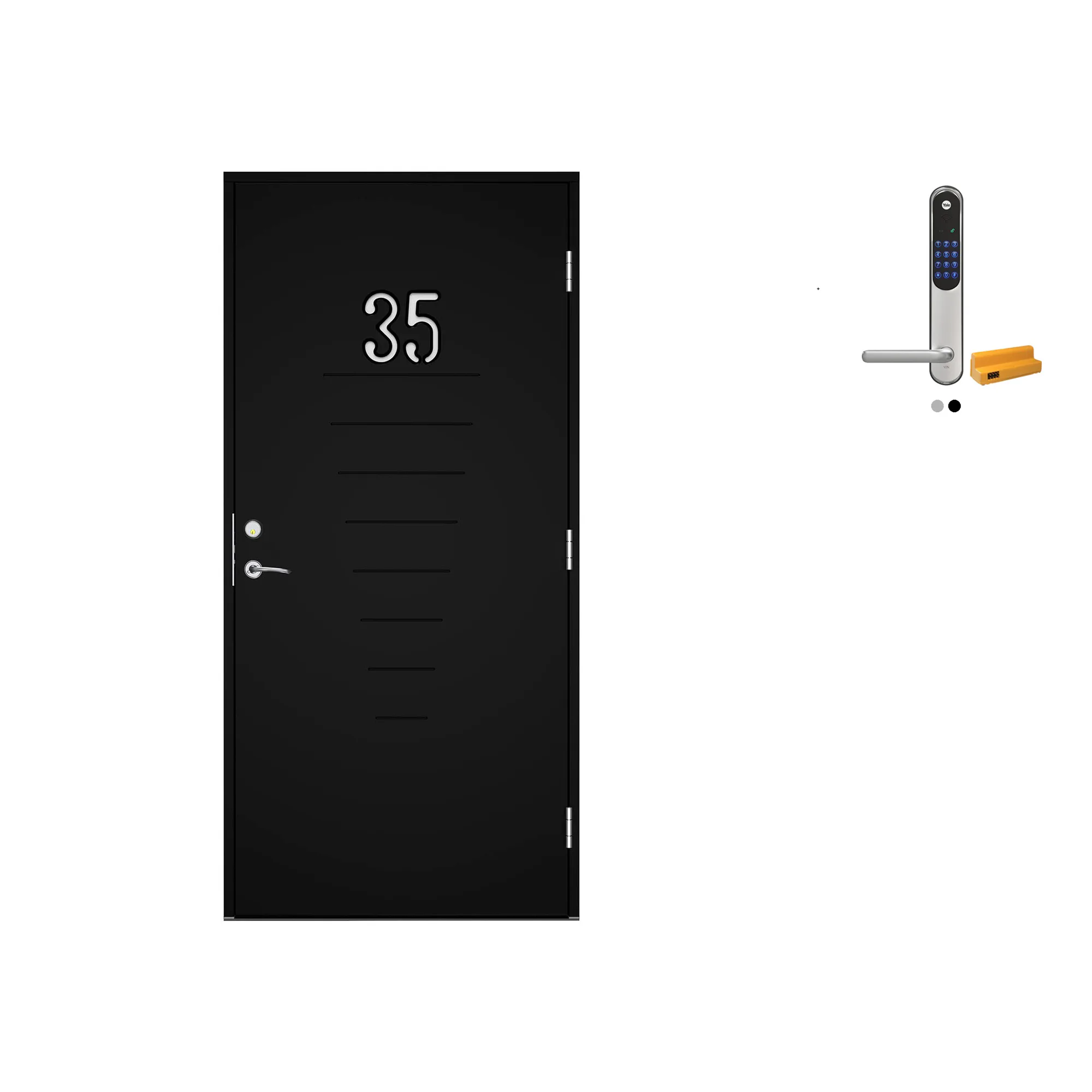 Ytterdør Swedoor Advance-Line Statement Trace med Yale Doorman Classic Home
