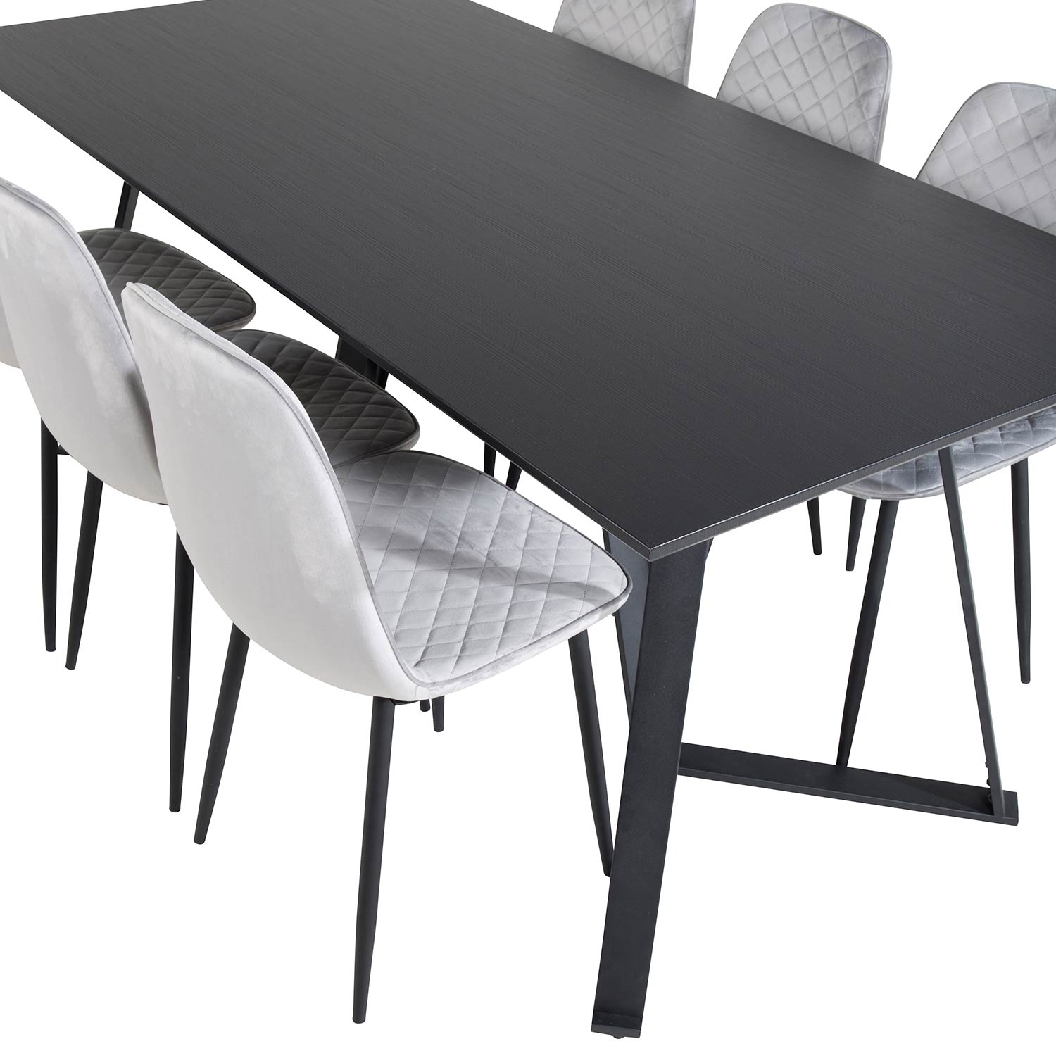 Spisegruppe Venture Home Madde med 6 Phoi Stoler Fløyel