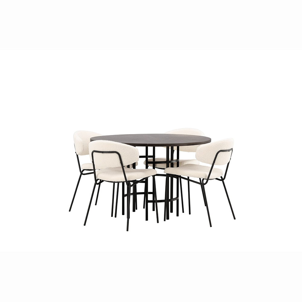 Spisegruppe Venture Home Copenhagen med 4 Chico Stoler