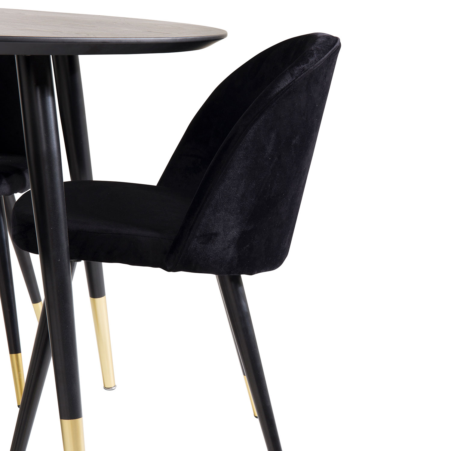 Spisegruppe Venture Home Dipp med 4 Velvet Stoler Rundt