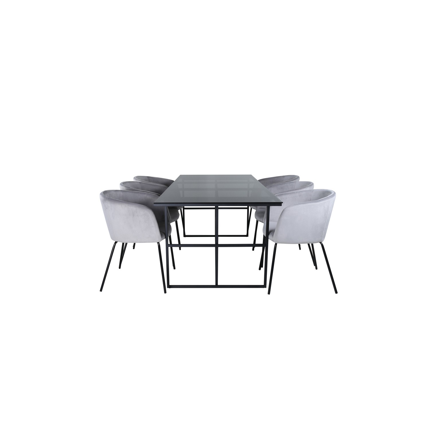 Spisegruppe Venture Home Lund med 6 Bergen Stoler