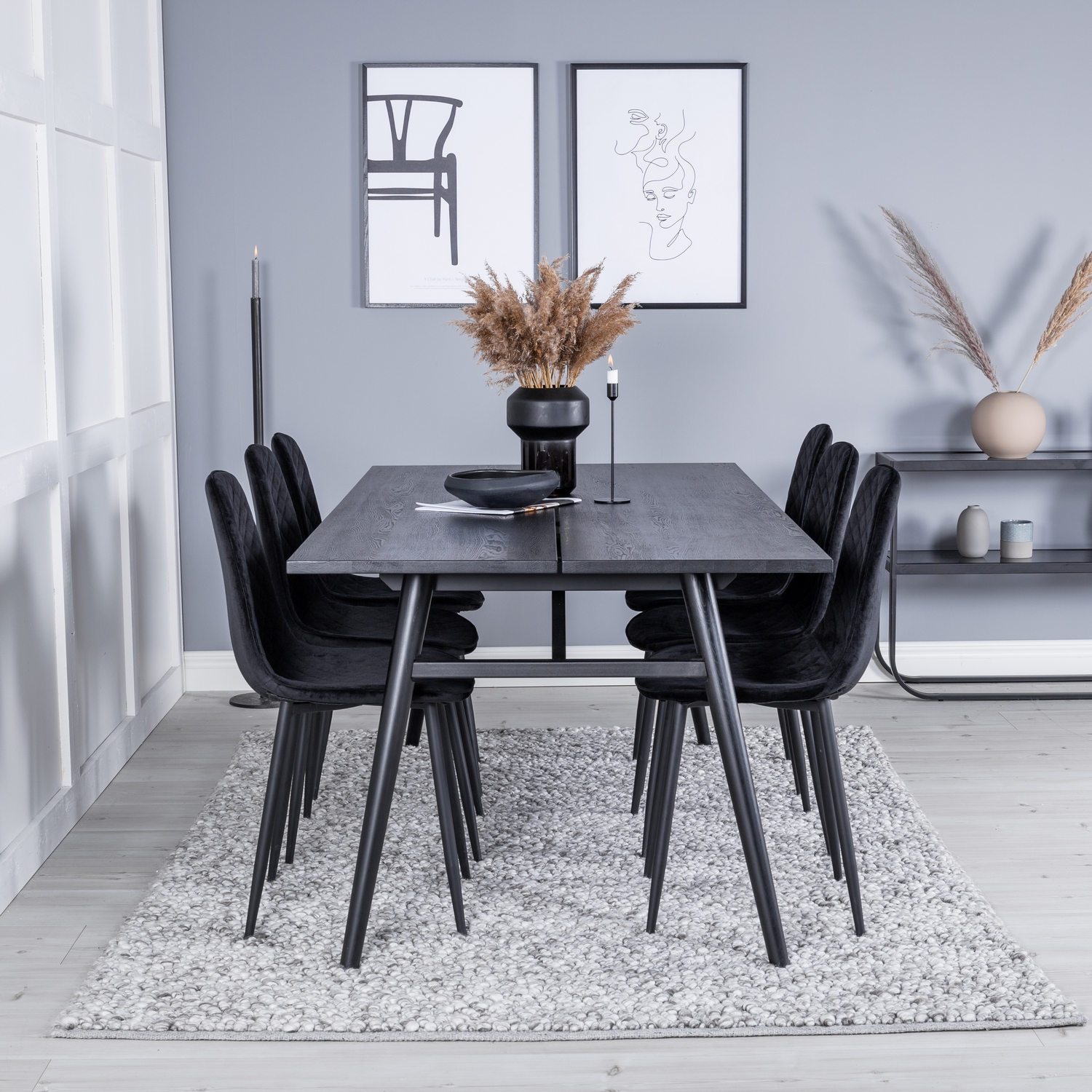 Spisegruppe Venture Home Salt med 6 Phoi Stoler