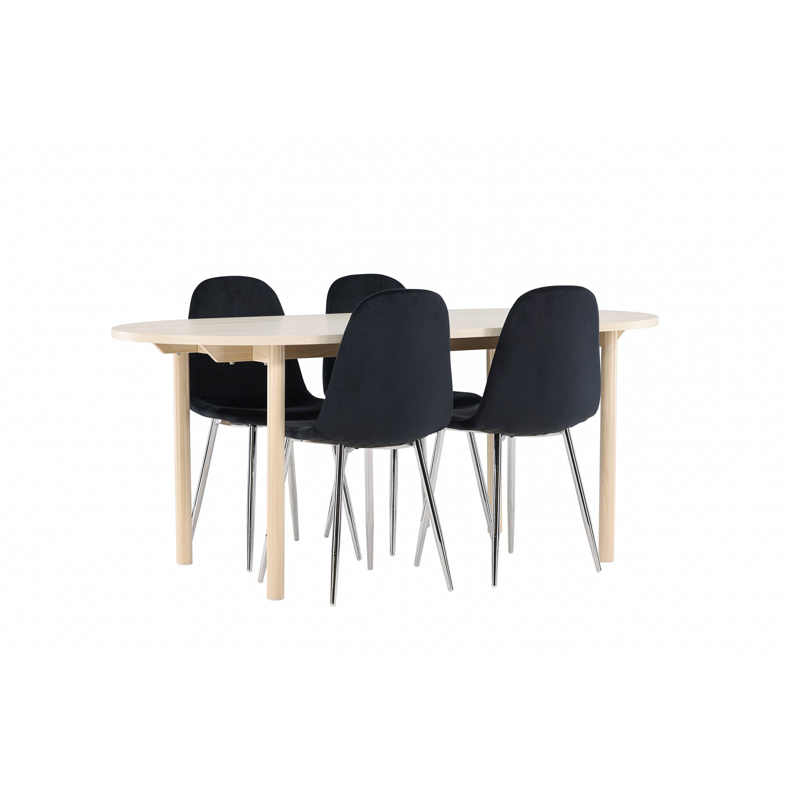 Spisegruppe Venture Home Andy 180 med 4 stk Polar Stoler Fløyel