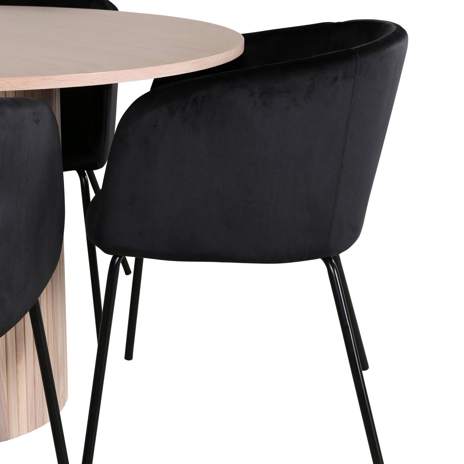 Spisegruppe Venture Home med Bianca Spisebord og 4 Bergen Spisestoler