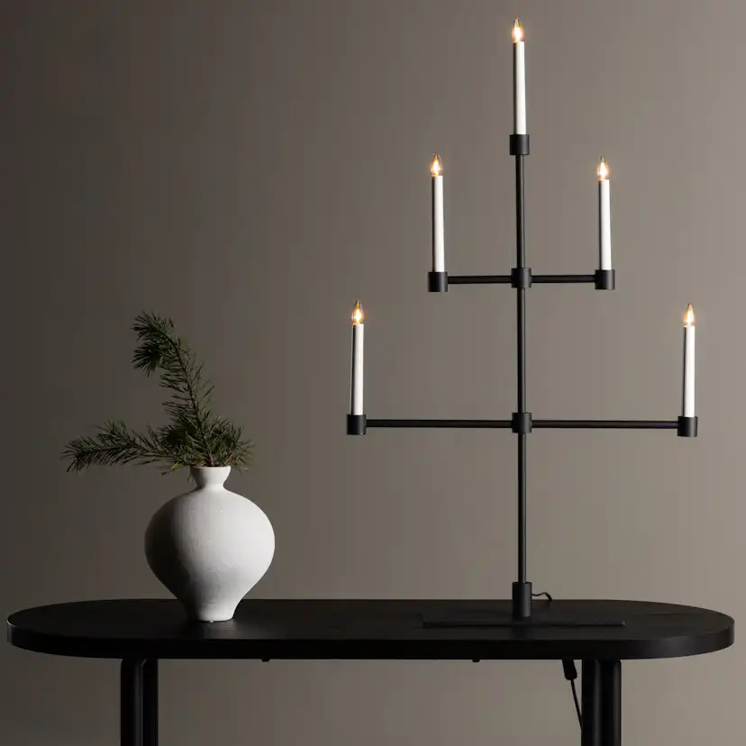 Avoriaz Table Lamp - Matt Black / Metal Sort