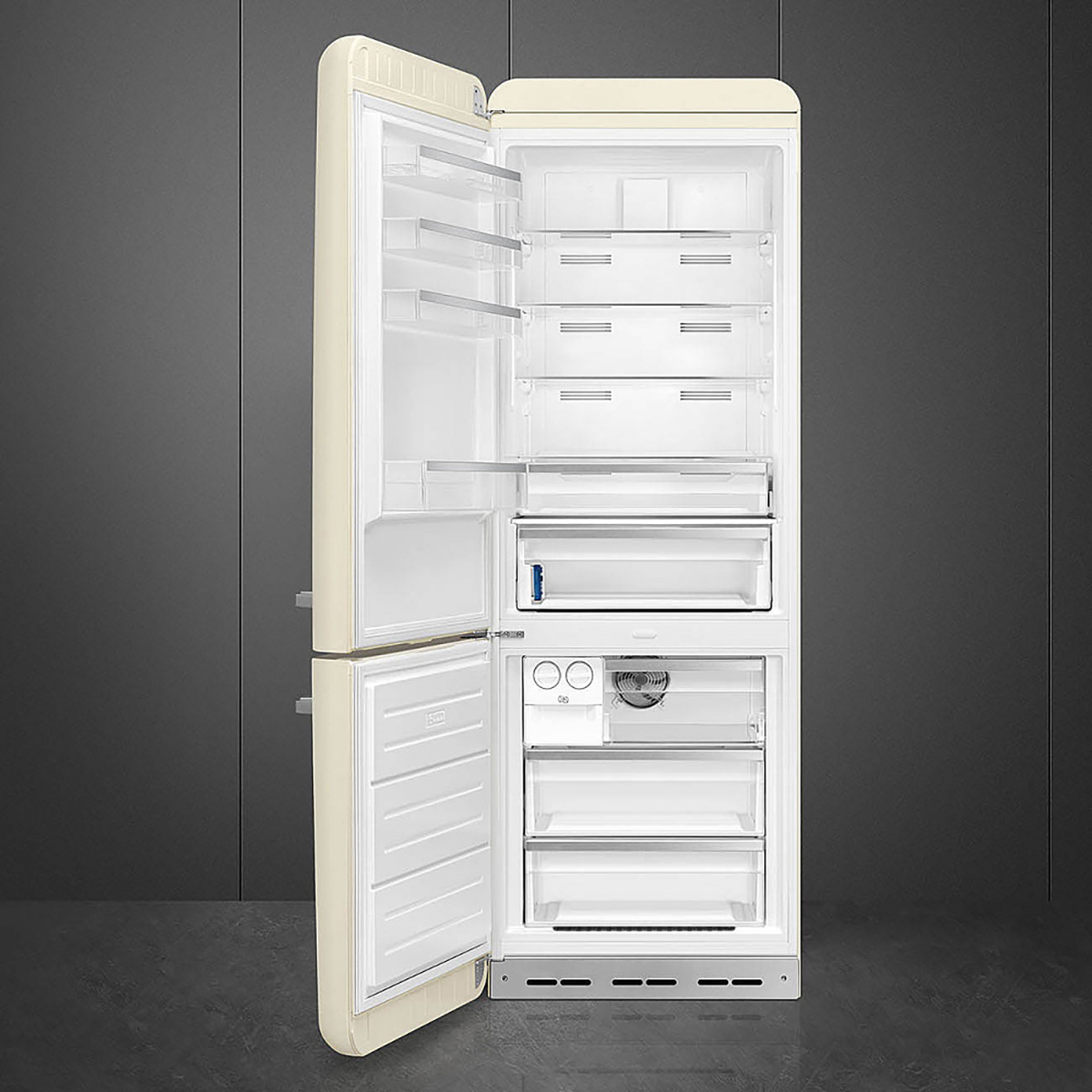 Frittstående Kjøleskap/Fryser Smeg FAB38LCR6 Retro Creme Venstrehengt