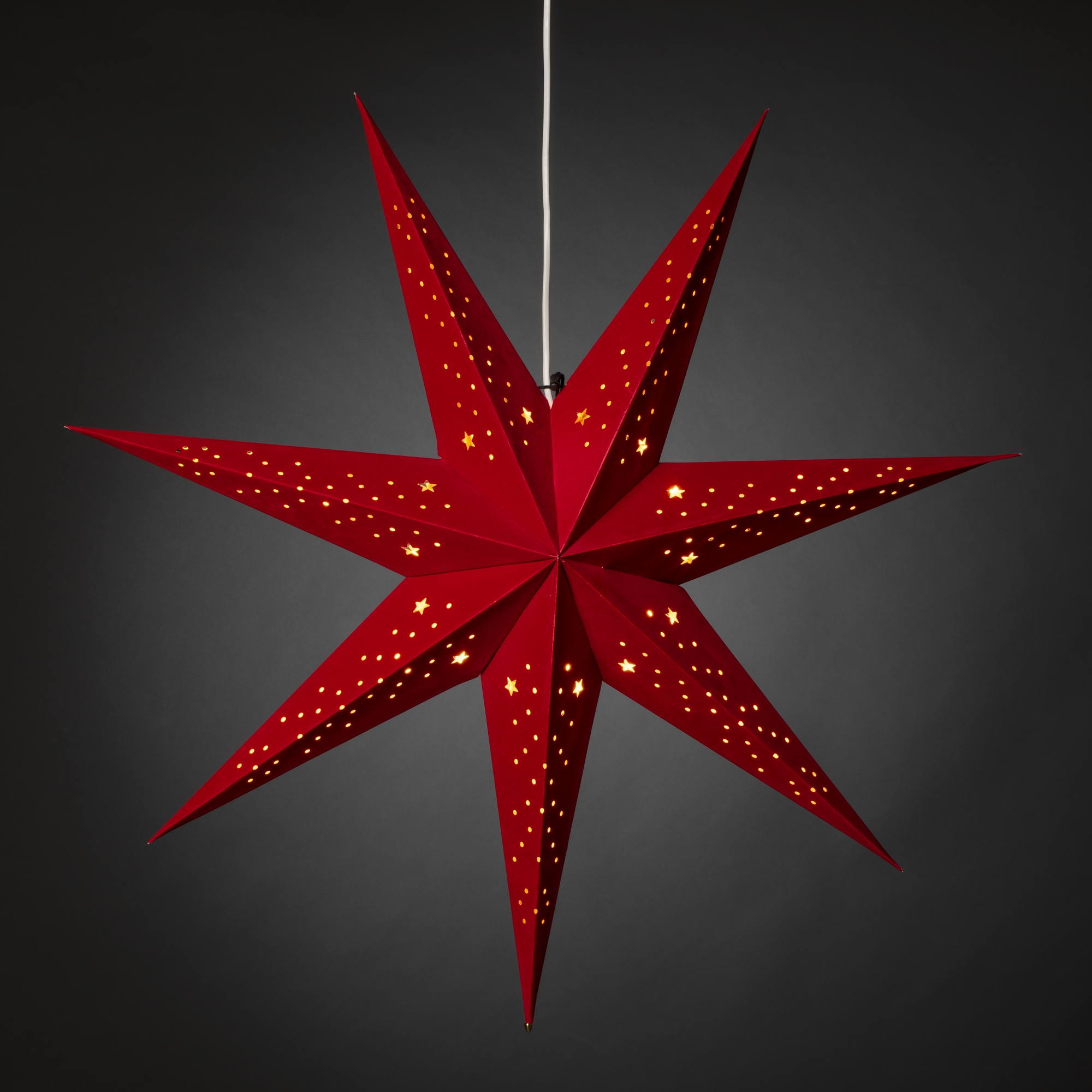 Adventsstjerne Gnosjö Konstsmide 5951 Fløyel 78 cm