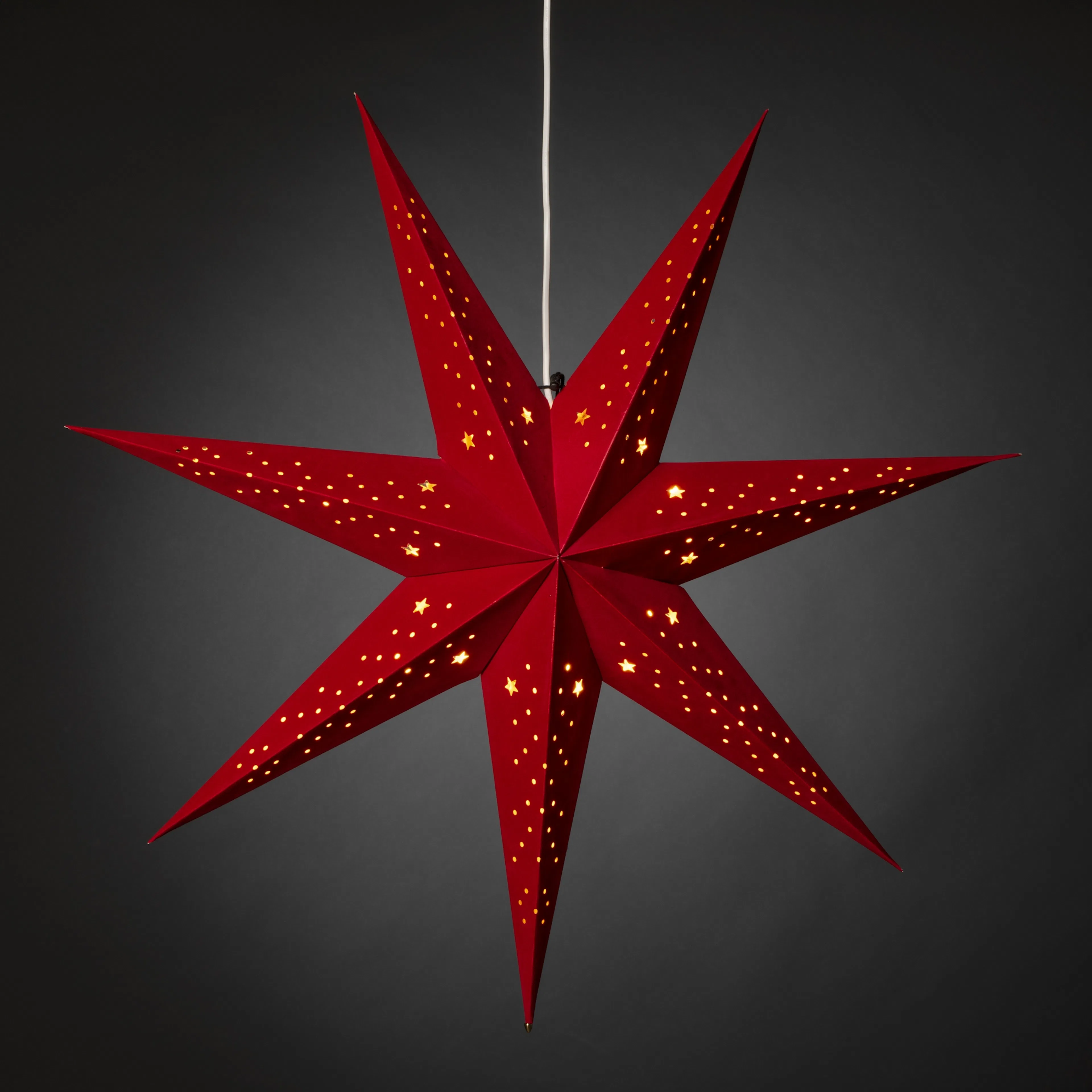 Adventsstjerne Gnosjö Konstsmide 5951 Fløyel 78 cm