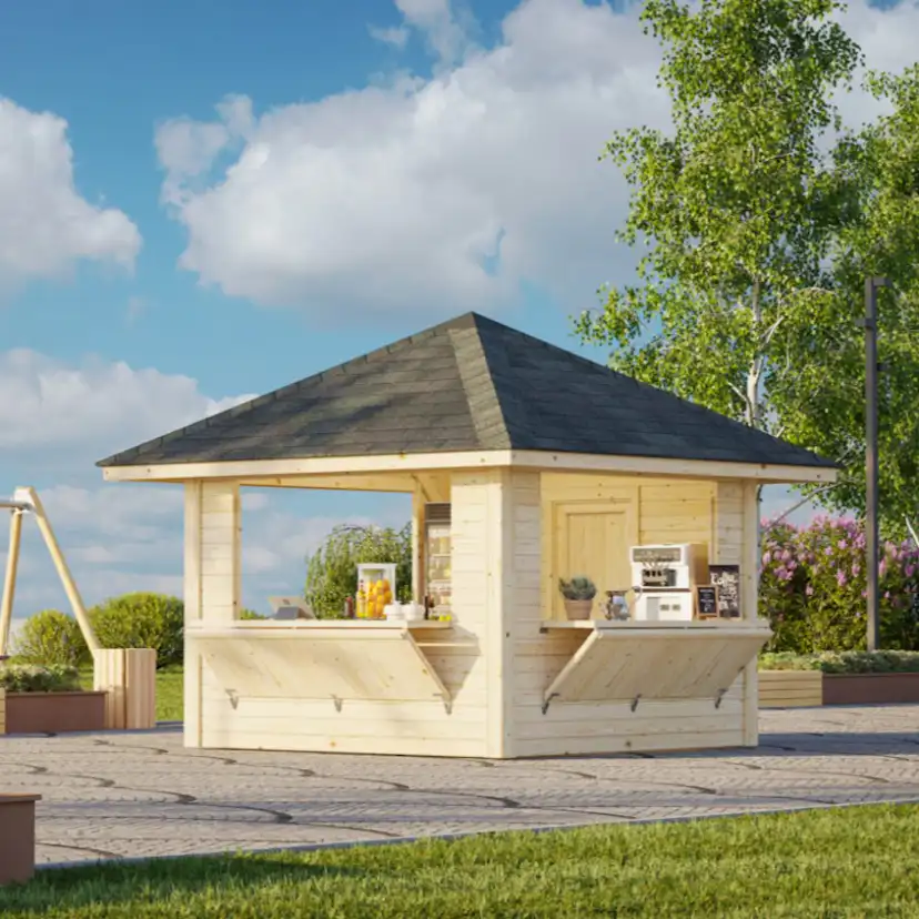 Kiosk Palmako Bianca 8,3 m2 Sett 106