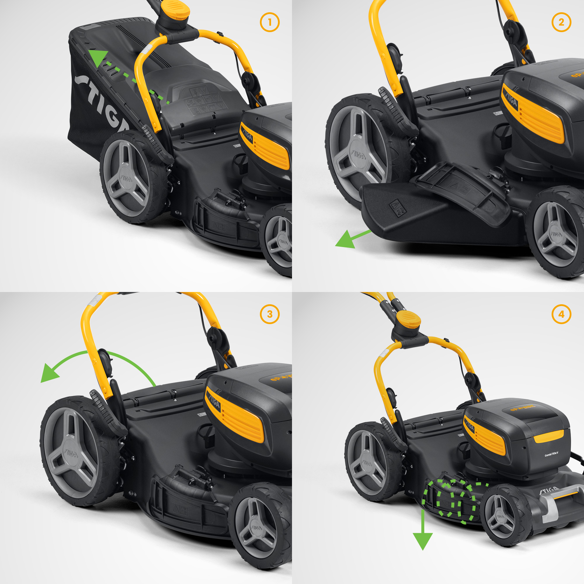Gressklipper Stiga 700-serien Combi 753E med Batteri og Lader