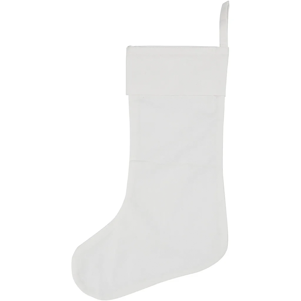 Julestrømpe Creativ Company 40x26 cm Hvit 1 stk