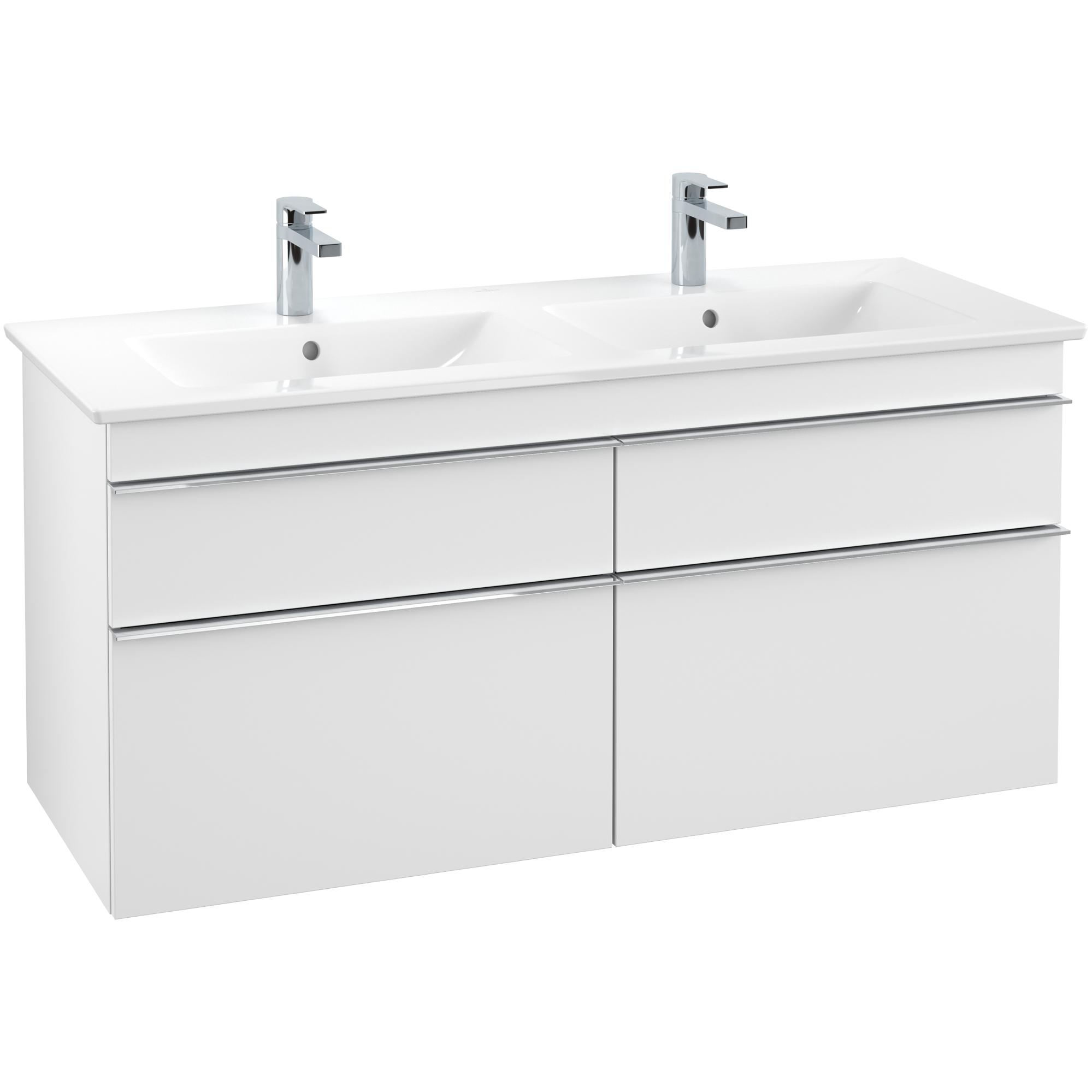 Tvättställsskåp Villeroy & Boch Venticello 125 cm med 4 Lådor för Dubbla Tvättställ | badrum - badrumsmobler - tvattstallsskap-och-kommod | KakelKungen
