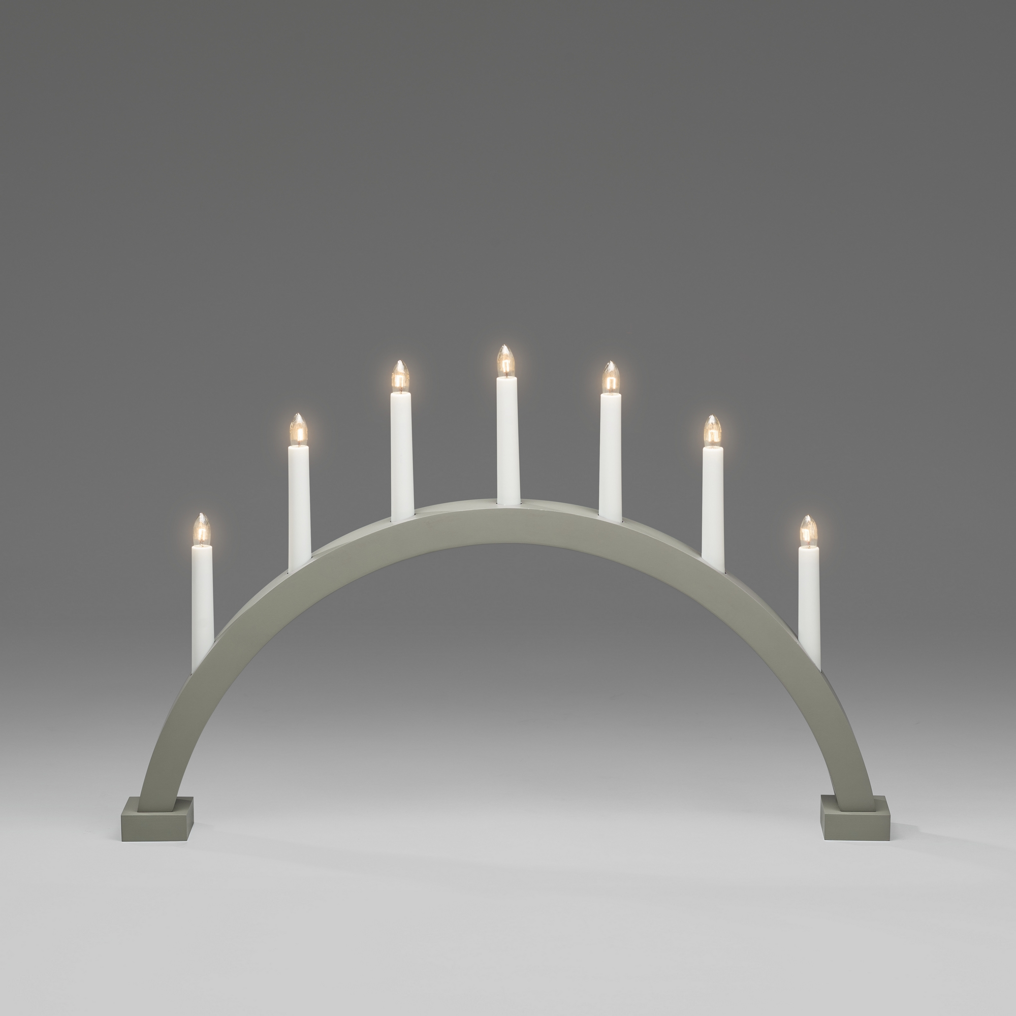 Adventstake Gnosjö Konstsmide Bue 7 Lysgrå/Grønn