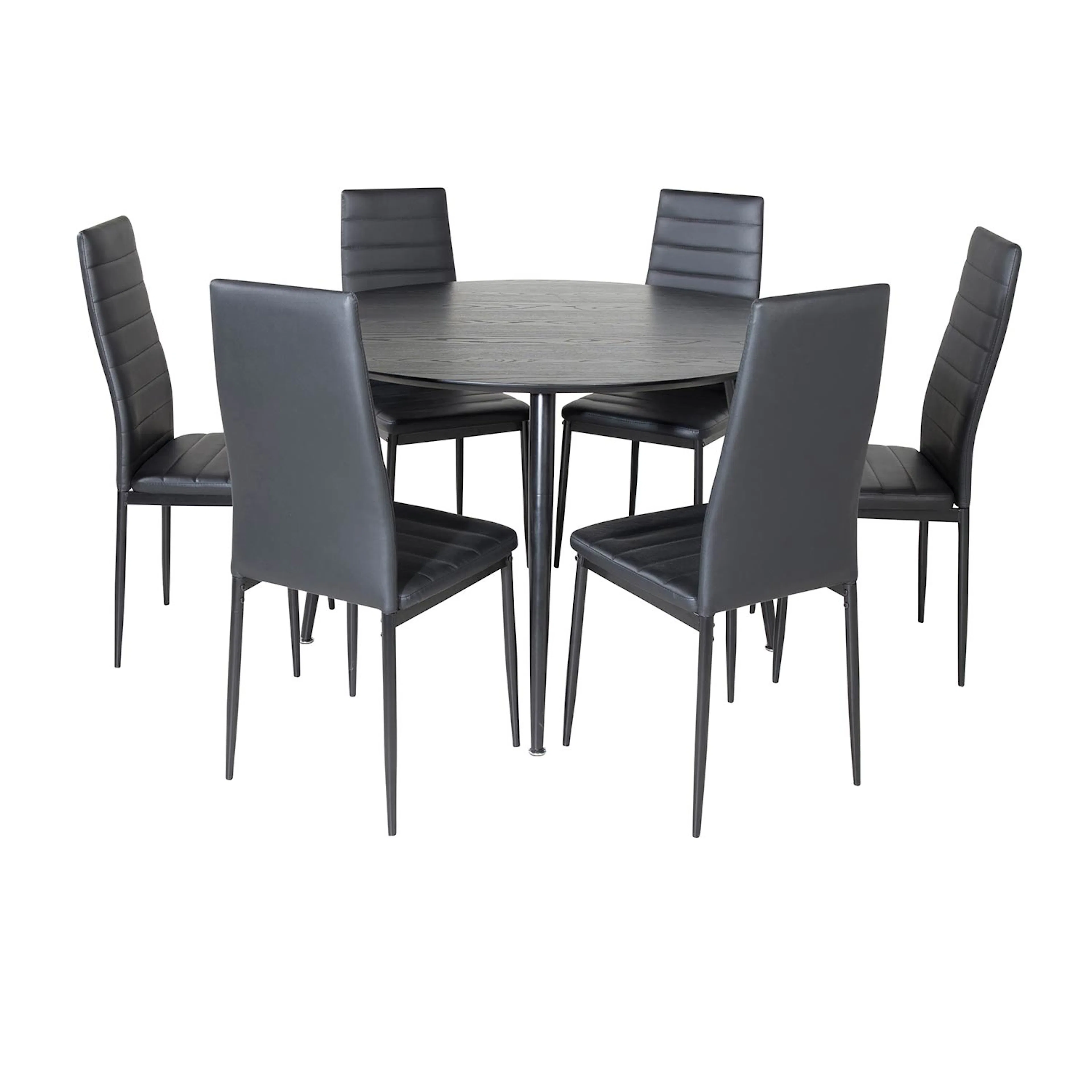 Spisegruppe Venture Home Dipp Ø115 cm med 6 Slim Stoler
