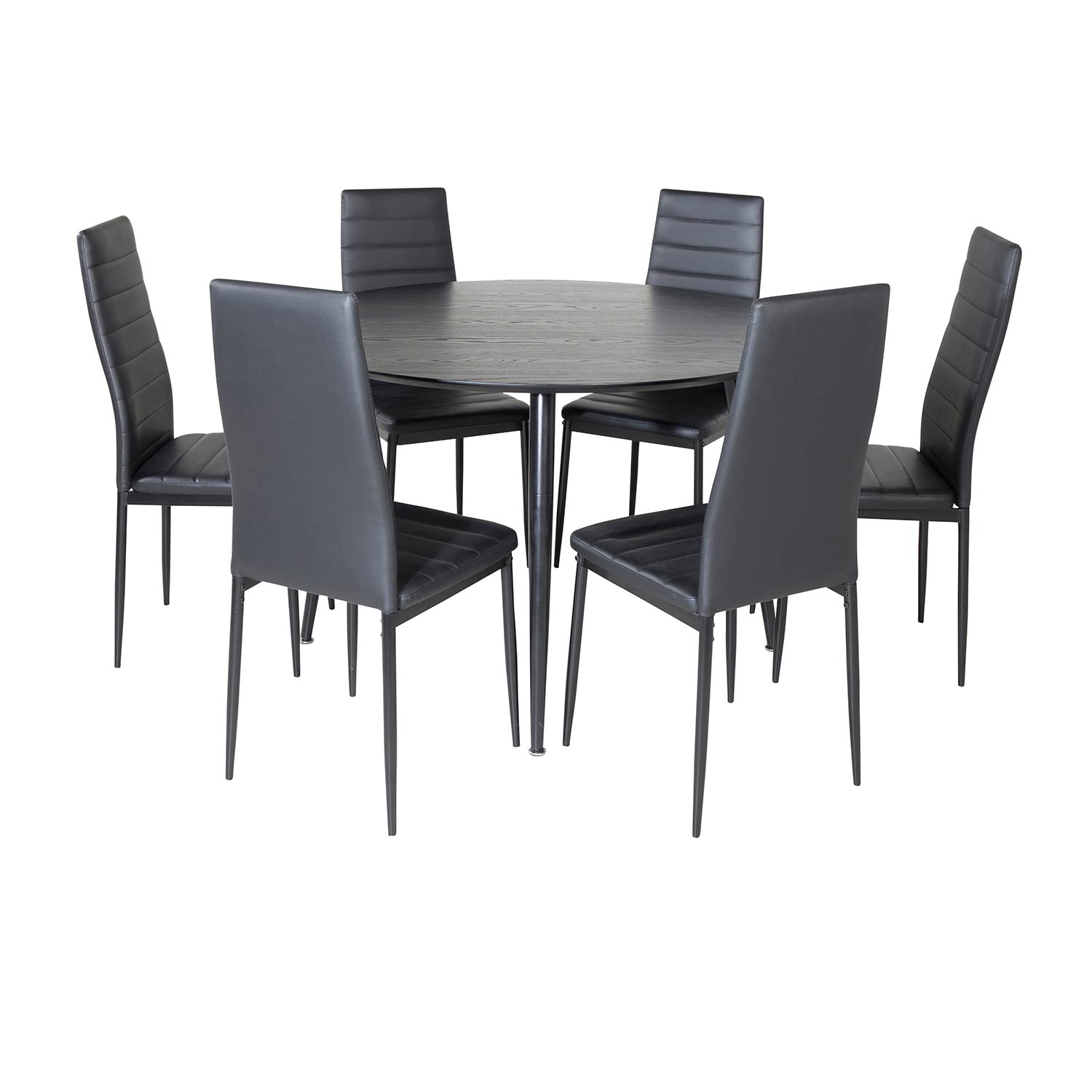Spisegruppe Venture Home Dipp Ø115 cm med 6 Slim Stoler