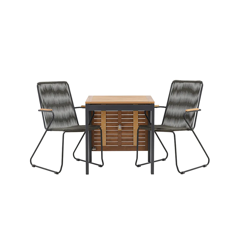 Cafégruppe Venture Home Diego Bord med 2 Bois Stoler