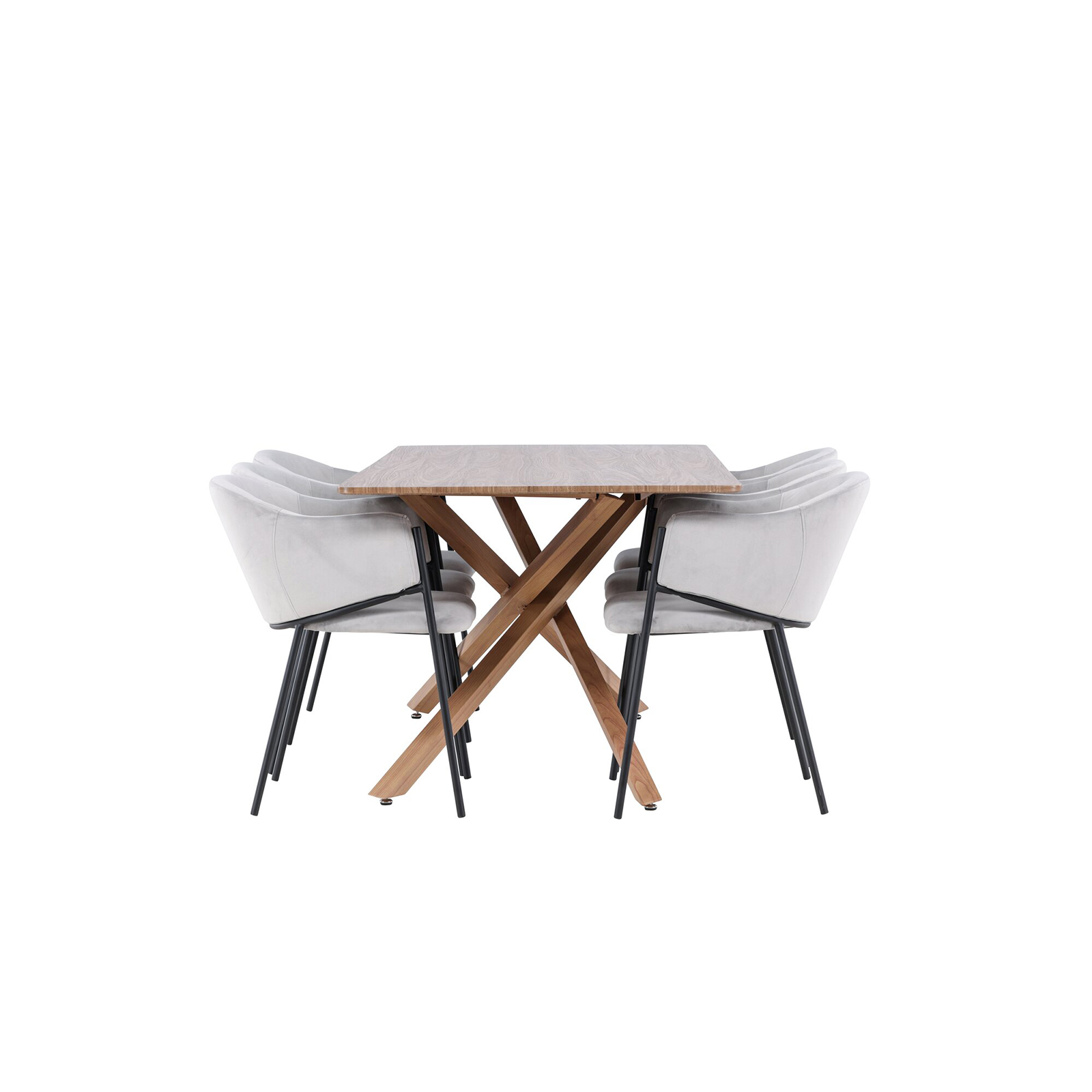 Spisegruppe Venture Home Piazza 180 med 6 stk Evelina Stoler