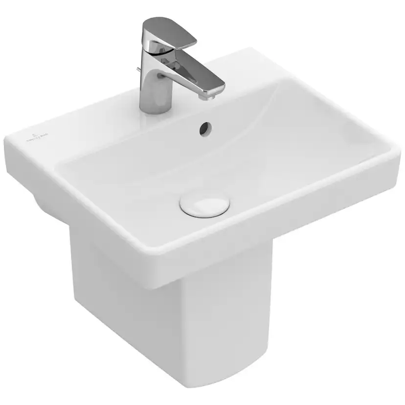 Tvättställ villeroy & Boch Avento 735845R1 Vit Alpin CeramicPlus, Med Bräddavlopp, för Enhålsblandare