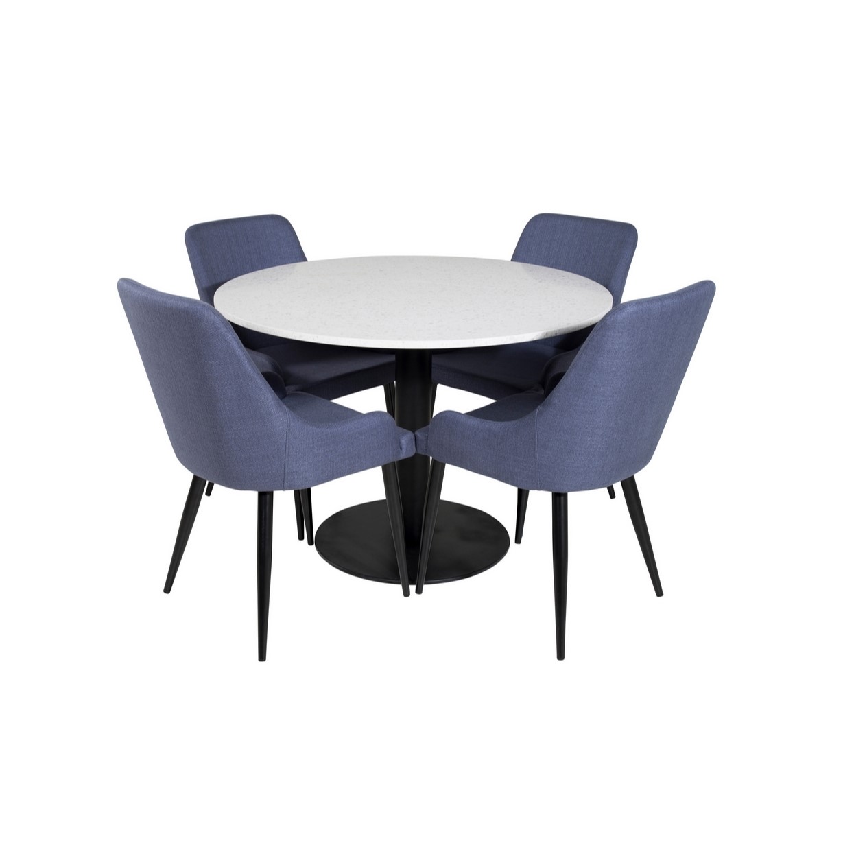 Spisegruppe Venture Home Roxanna med 4 Plake Stoler Rundt