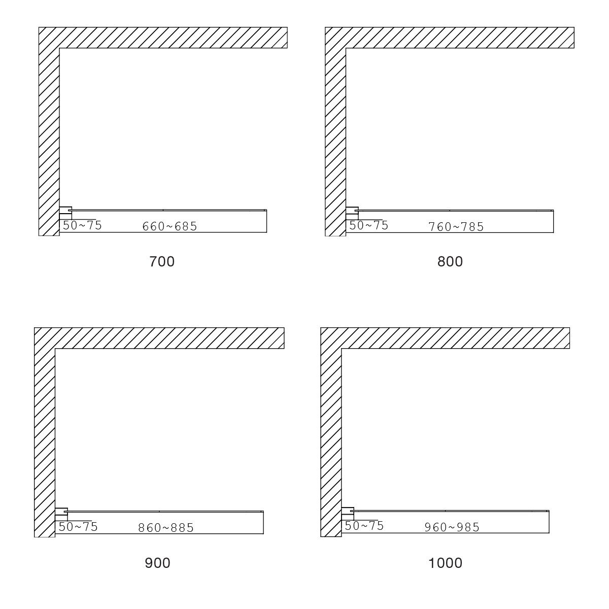 Dusjvegg Arrow Wall Tonet Glass