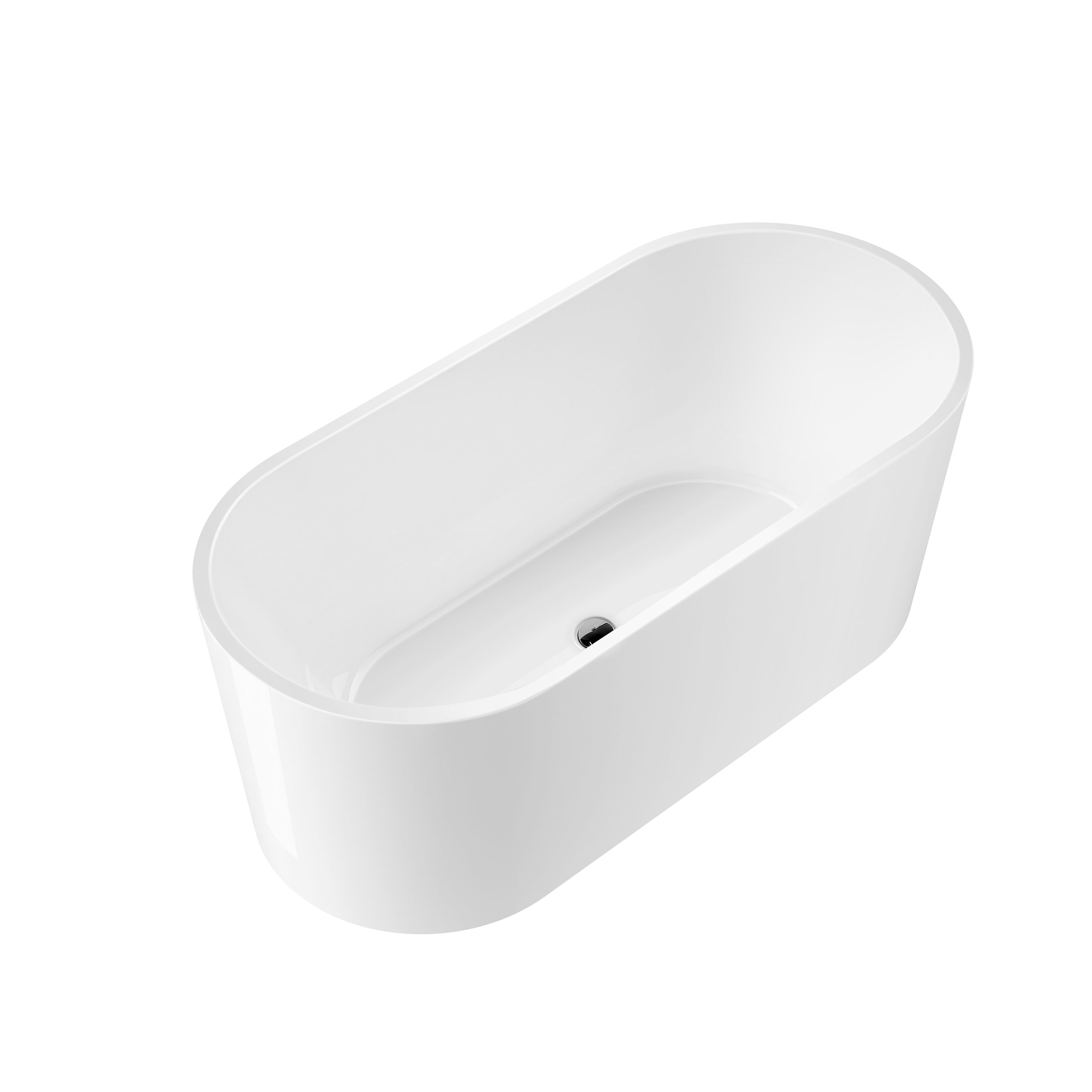 Badekar Bathlife Ideal Frittstående Rundt Hvit